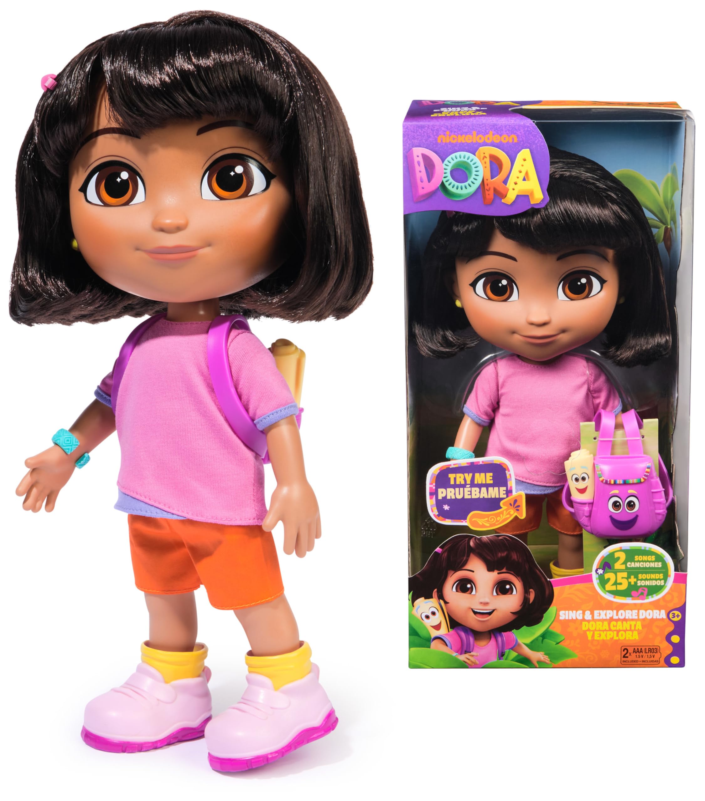 Sing & Explore Dora Doll - Interactive Musical Doll with Bilingual Phrases & Accessories