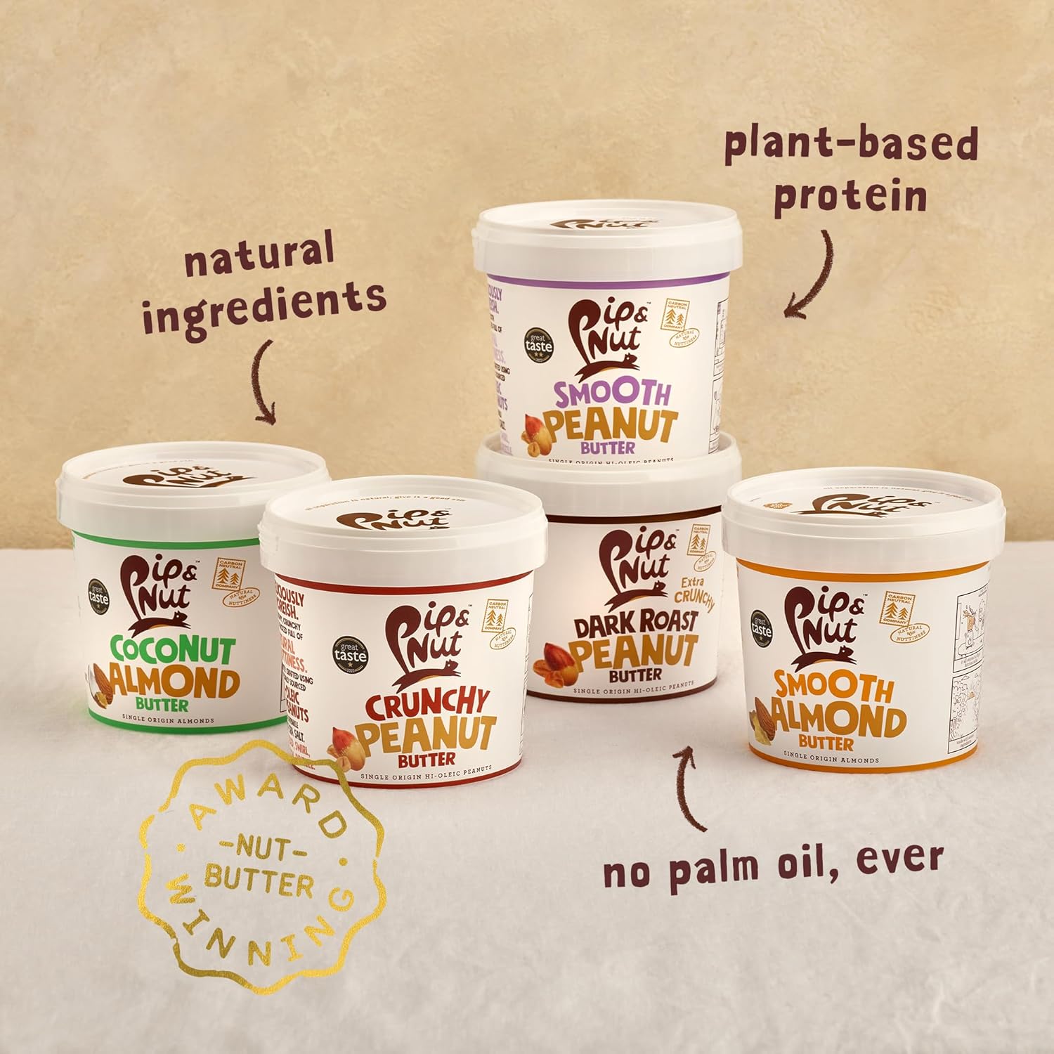 Pip & Nut - Smooth Peanut Butter (1kg) | Natural, No Palm Oil, Vegan, Hi-Oleic Peanuts 4