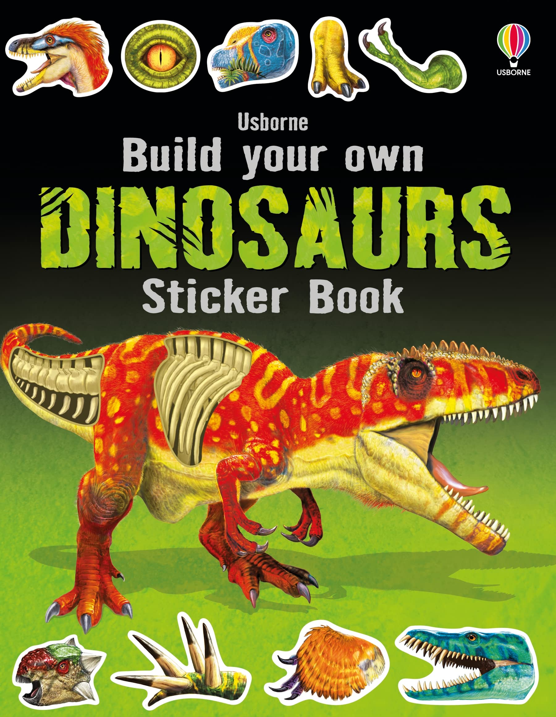 Usborne Build Your Own Dinosaur Sticker Book - Activity Book for Ages 3-6 | 34 Pages