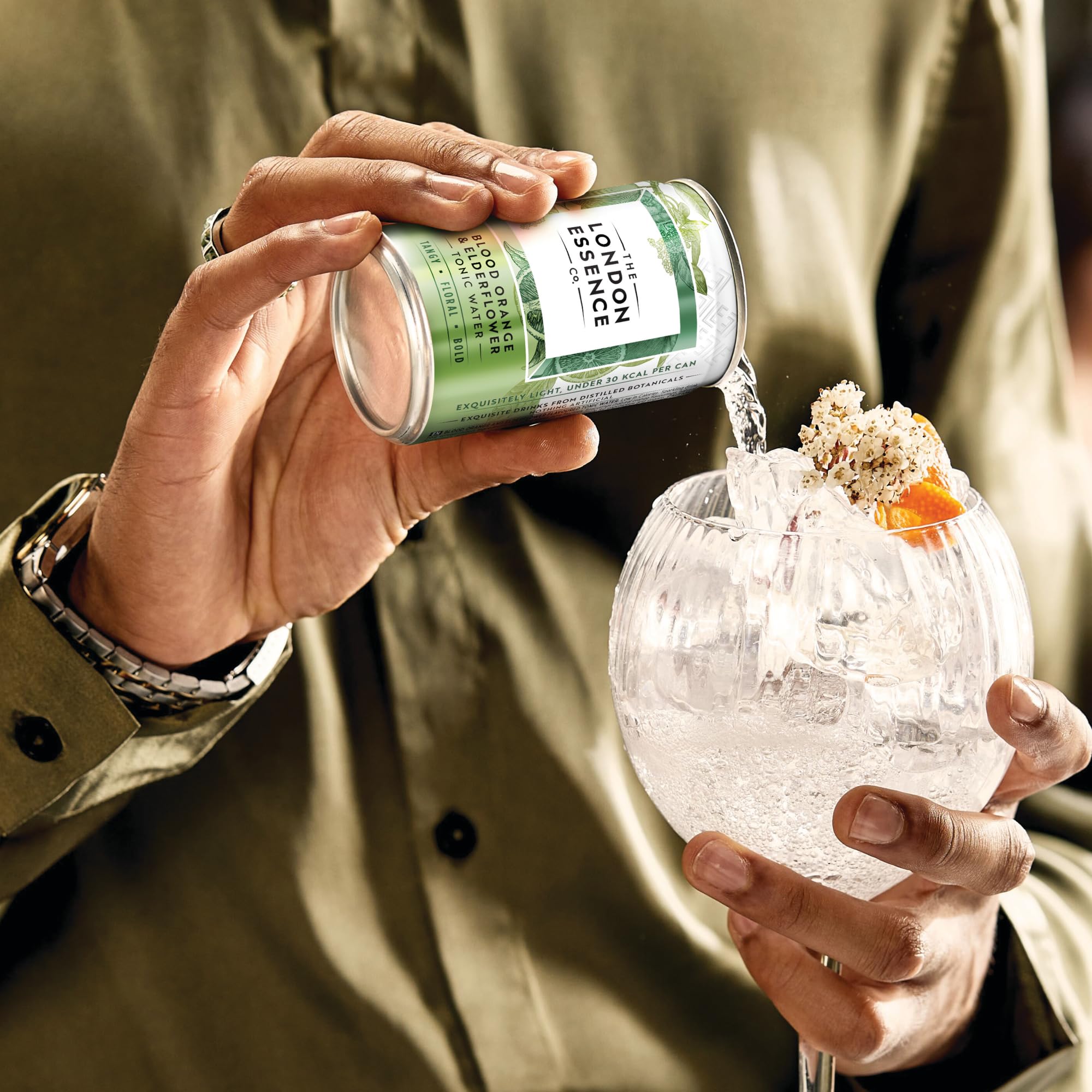 The London Essence Co. Blood Orange & Elderflower Tonic, 250439, Premium Cocktail Mixer 7