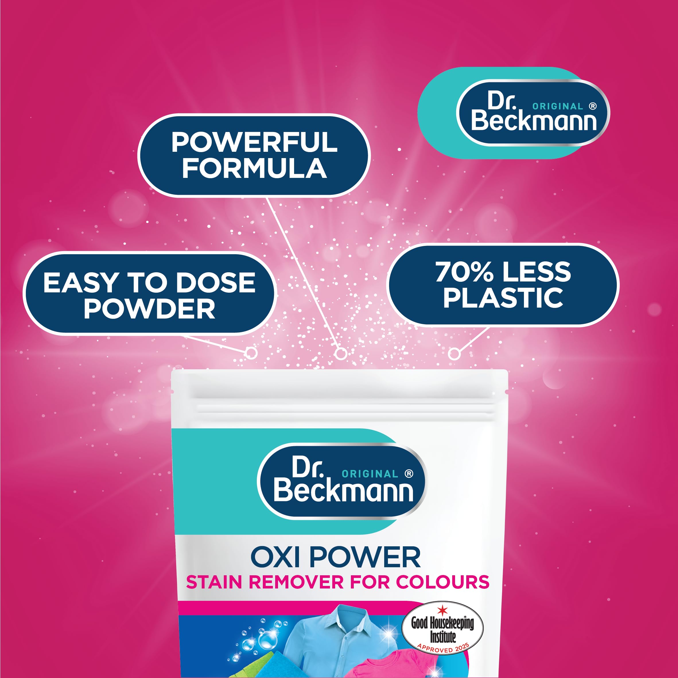 Dr. Beckmann Oxi Power Stain Remover Powder - Fights 100+ Stains | 400g | Fresh Scent