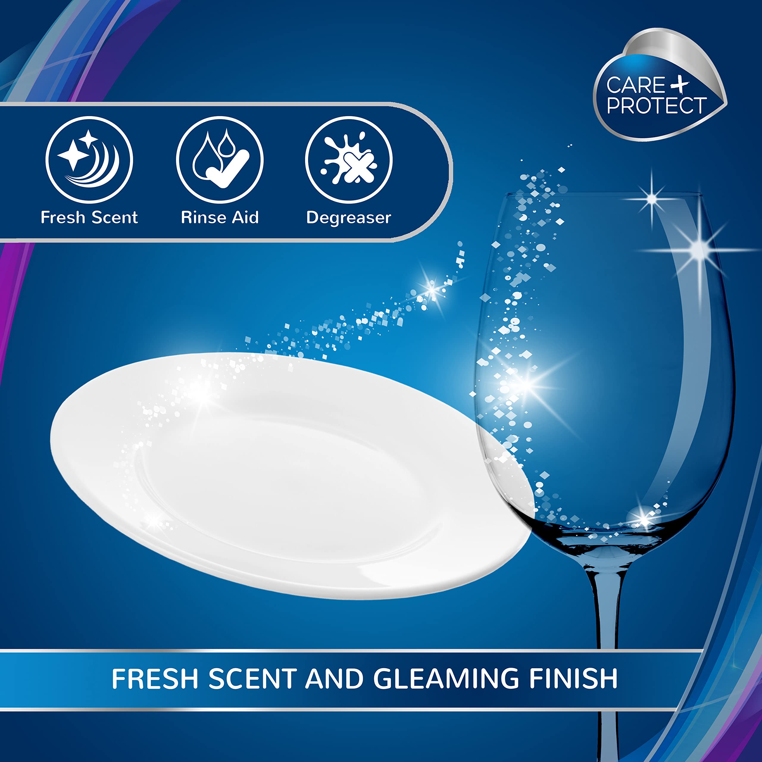 CARE + PROTECT Dishwasher Gel All in One - Degreaser, Rinse Aid, Salt & Odor Neutralizer - 750ml 5