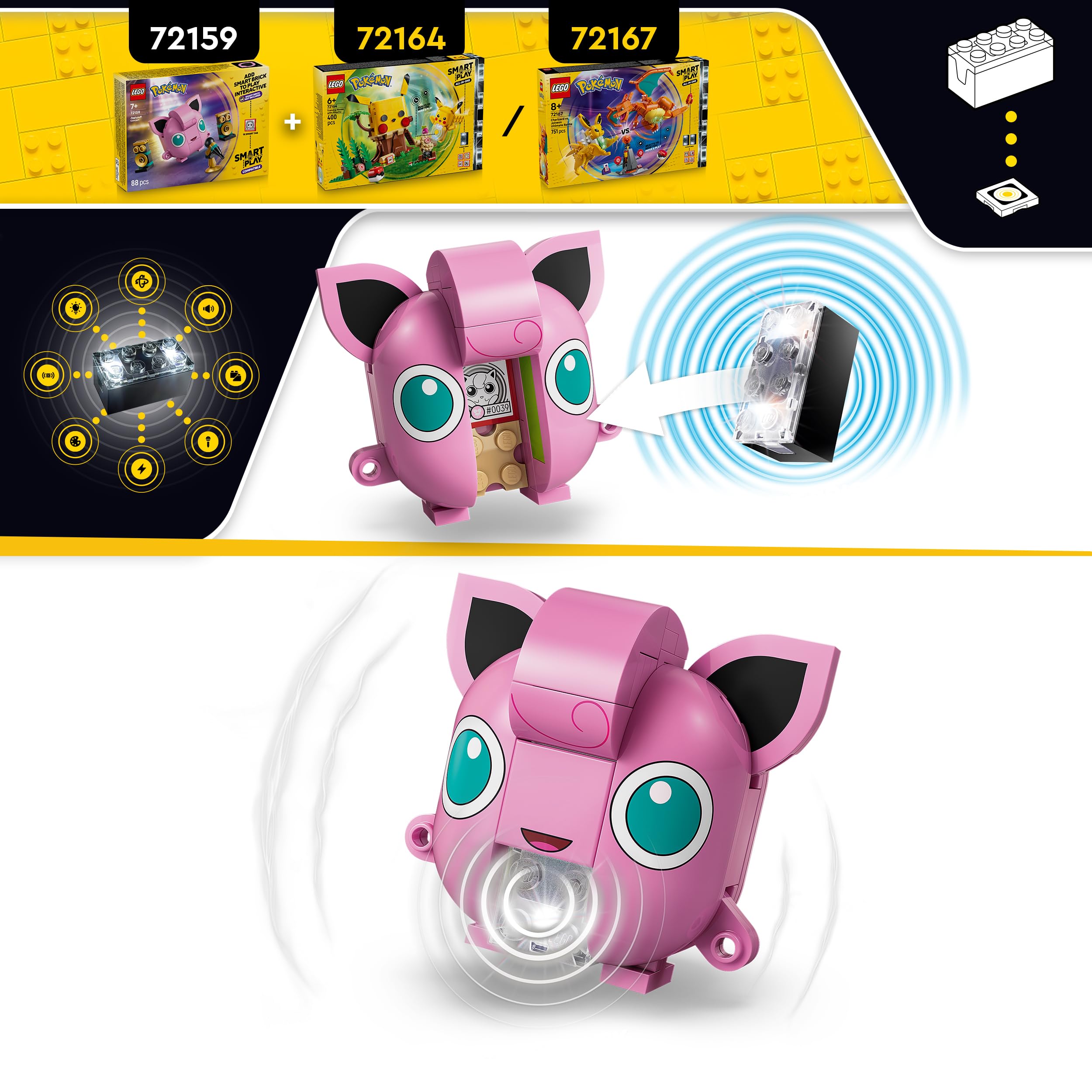 LEGO Pokémon SMART Play: Jigglypuff Concert Building Set | Interactive Music Toy | Ages 7+ 4