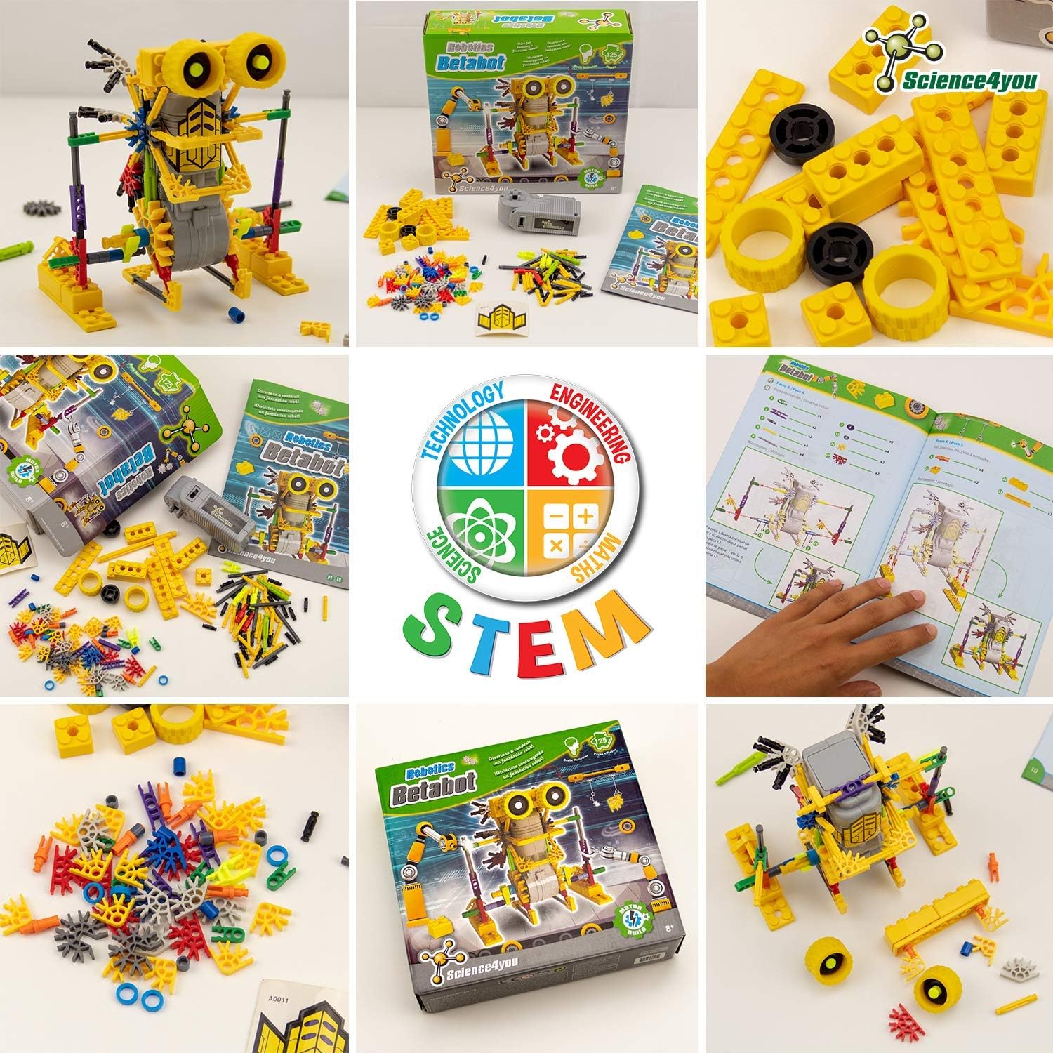 Science4you Betabot Robot Building Kit - 126-Piece STEM Construction Set for Kids 8-14 9
