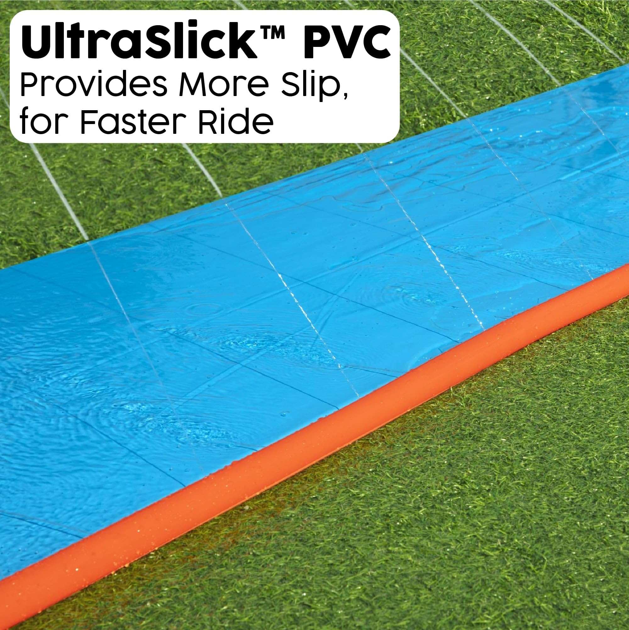 Bestway H20GO Single Water Slide - 4.88m Inflatable Slip and Slide with Built-In Sprinklers for Kids 3+ 7