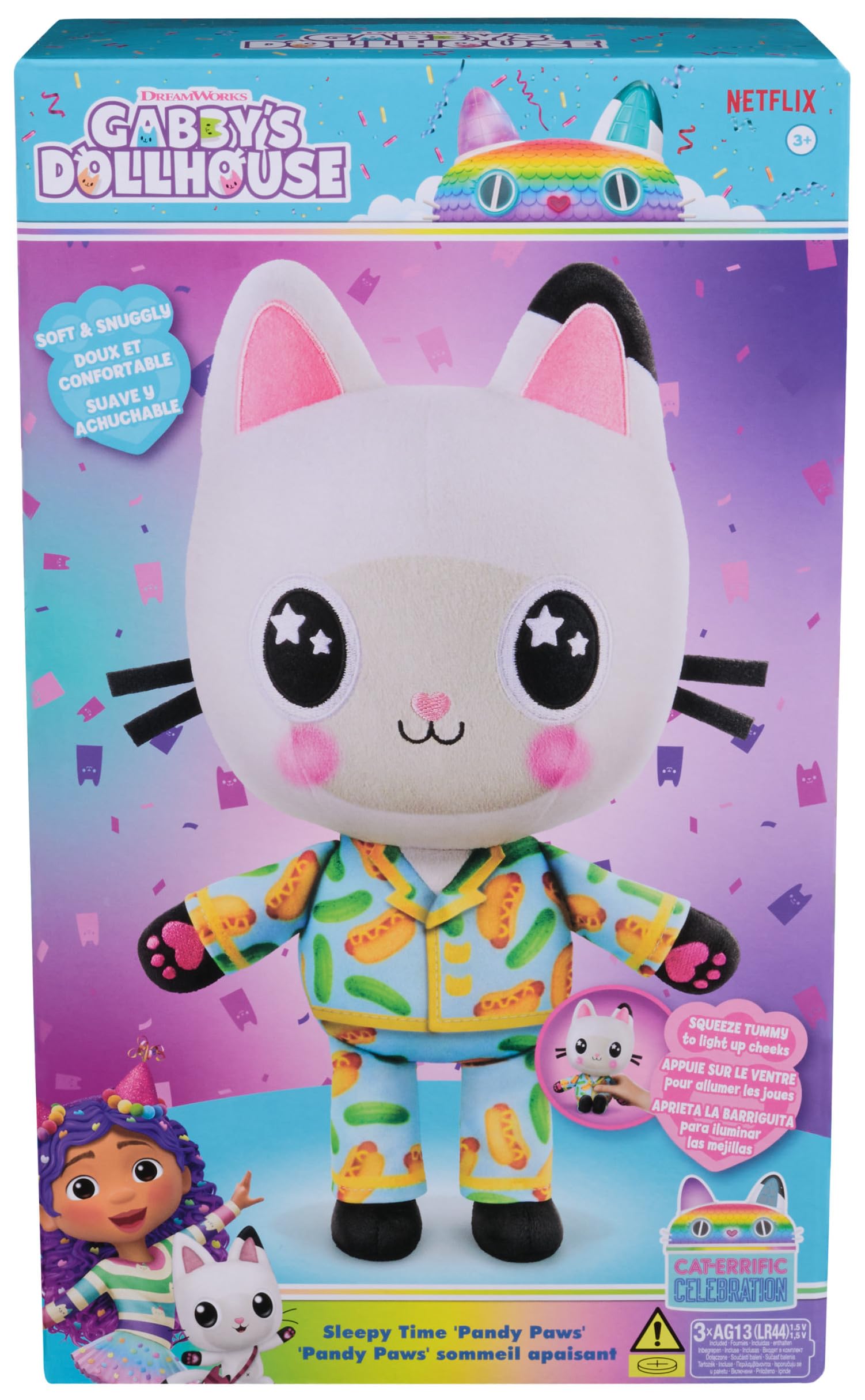 Gabby’s Dollhouse Sleepy Time Pandy Paws - 33 cm Light-Up Plush Toy