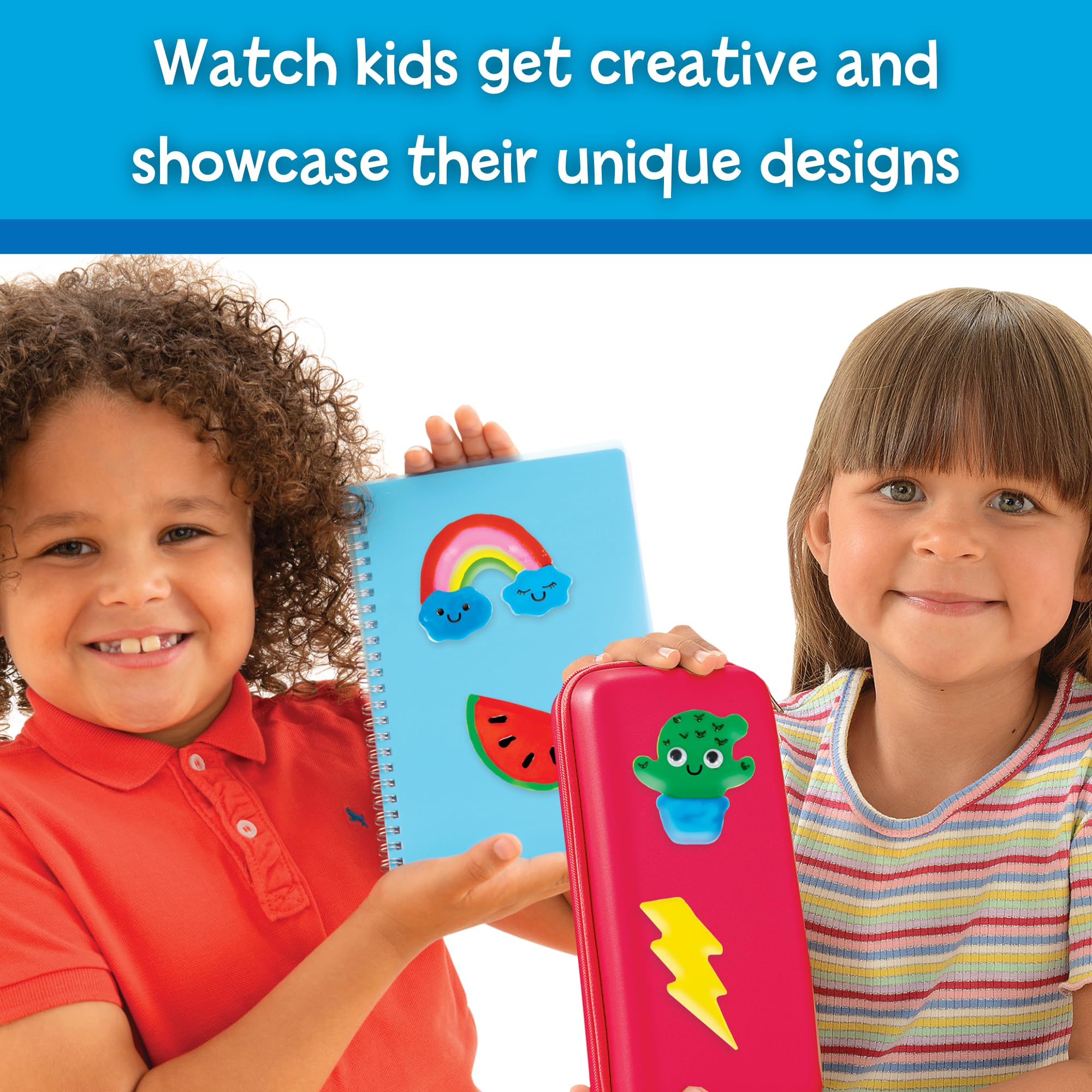 Galt Jelly Stickers Craft Kit - Kids Make Their Own Colourful Stickers with Googly Eyes 5