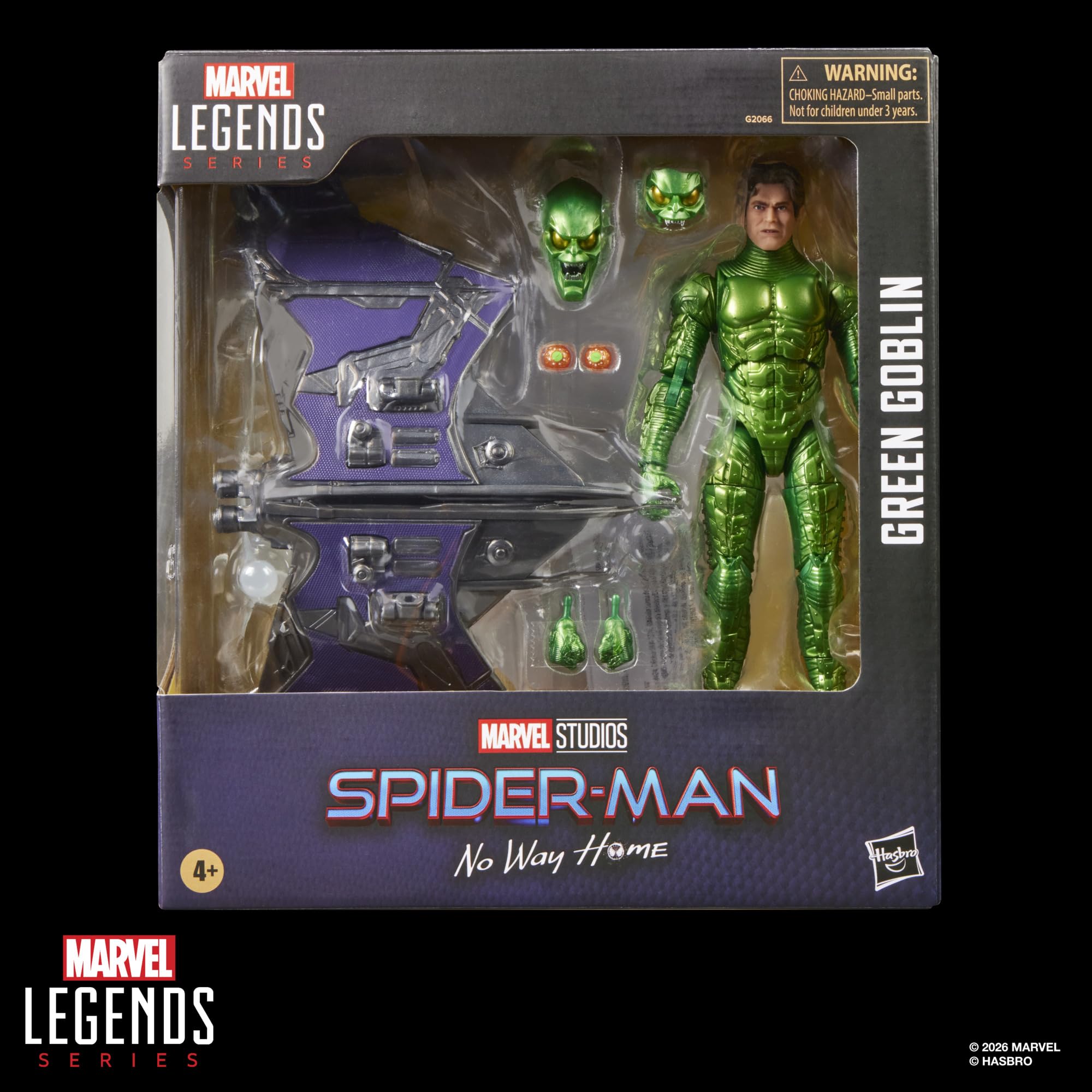 Marvel Legends Green Goblin Action Figure - 15 cm Scale, 9 Accessories, Ages 4+