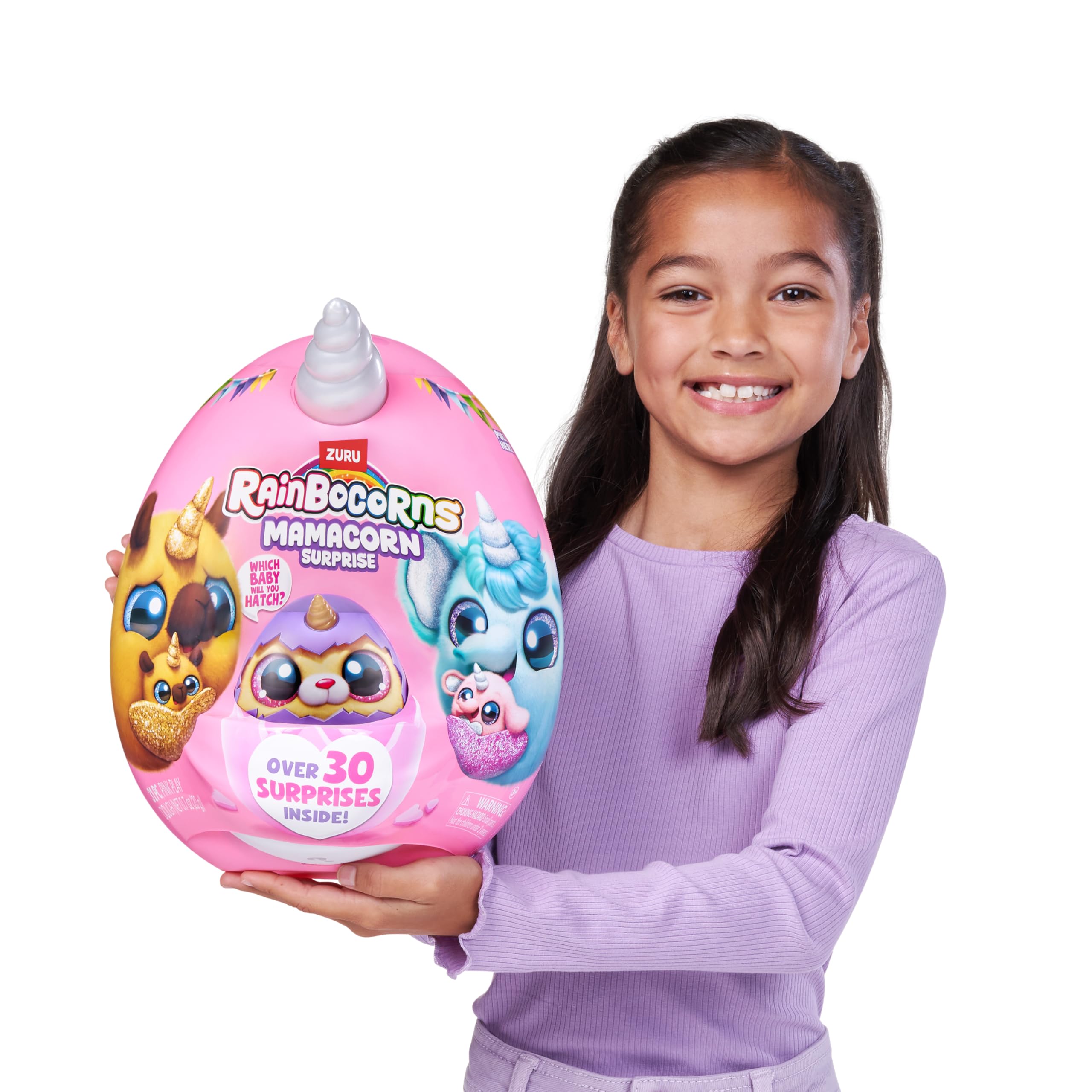 Rainbocorns Mamacorn Surprise by ZURU - Collectible Plush Toy with 30+ Surprises for Girls 3+ 7