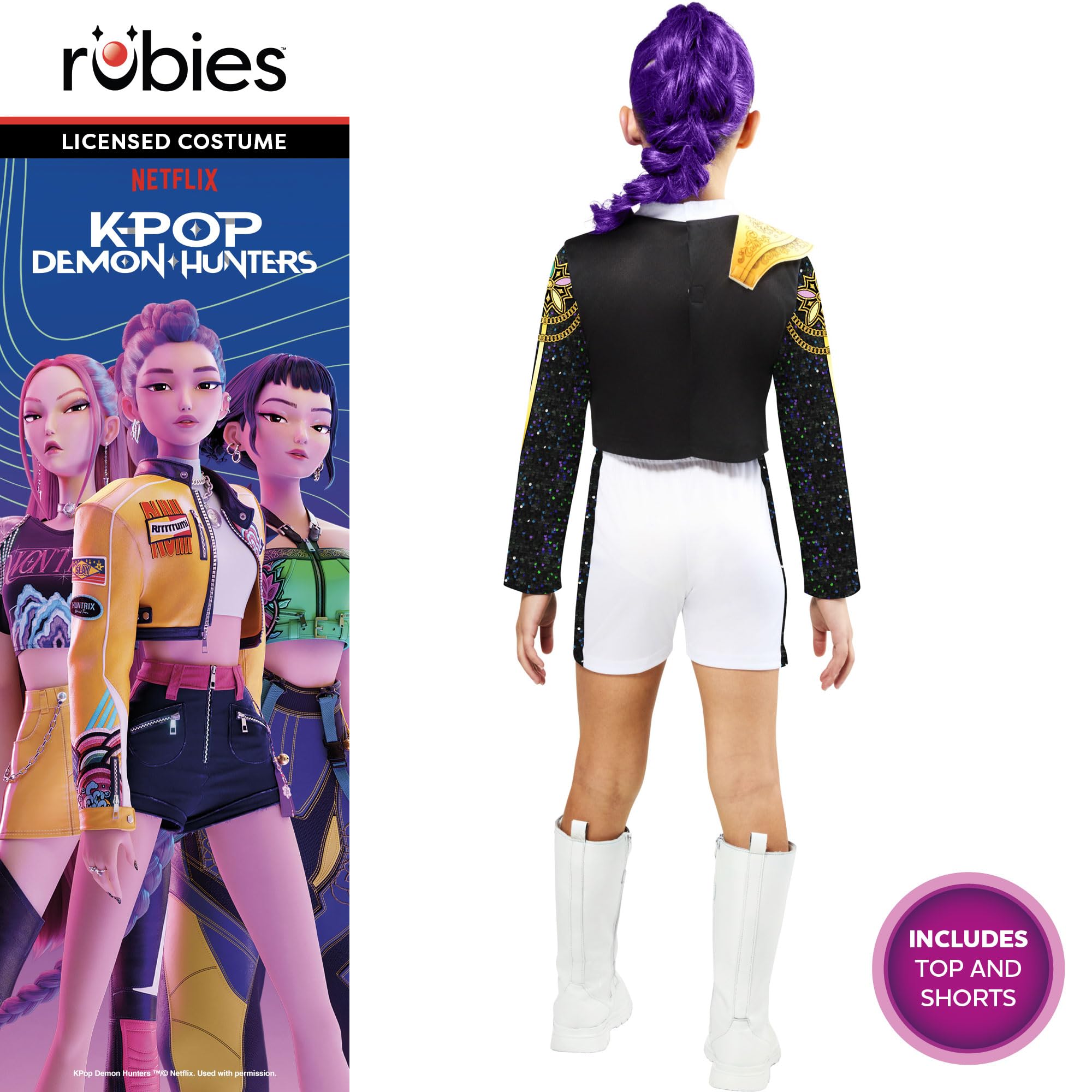 Rubies K-Pop Demon Hunters Rumi Golden Classic Child Costume - Girls, 9-10 Years