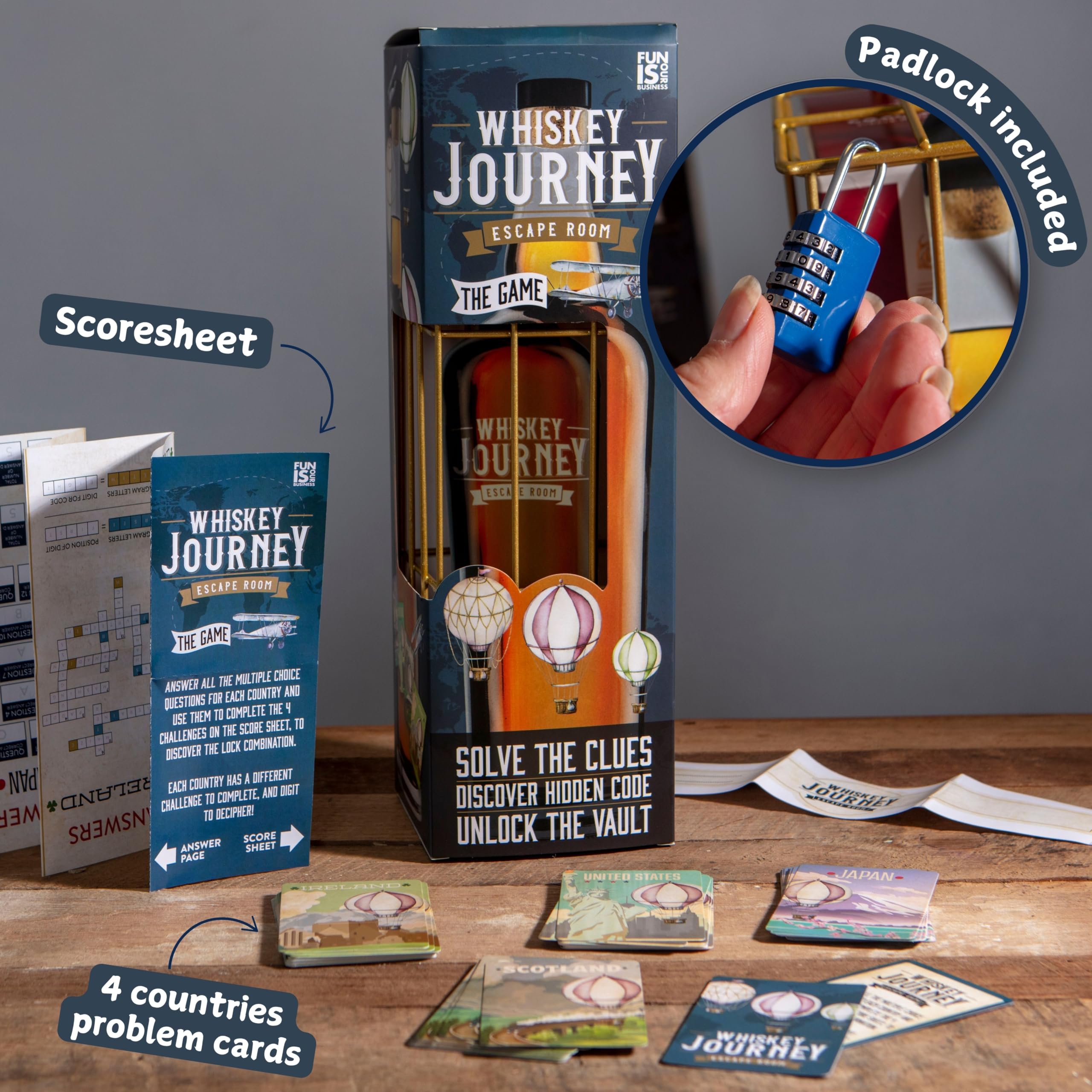 Boxer Gifts Whiskey Escape Room Game for Adults - Puzzle Challenge Gift for Whisky Lovers 9