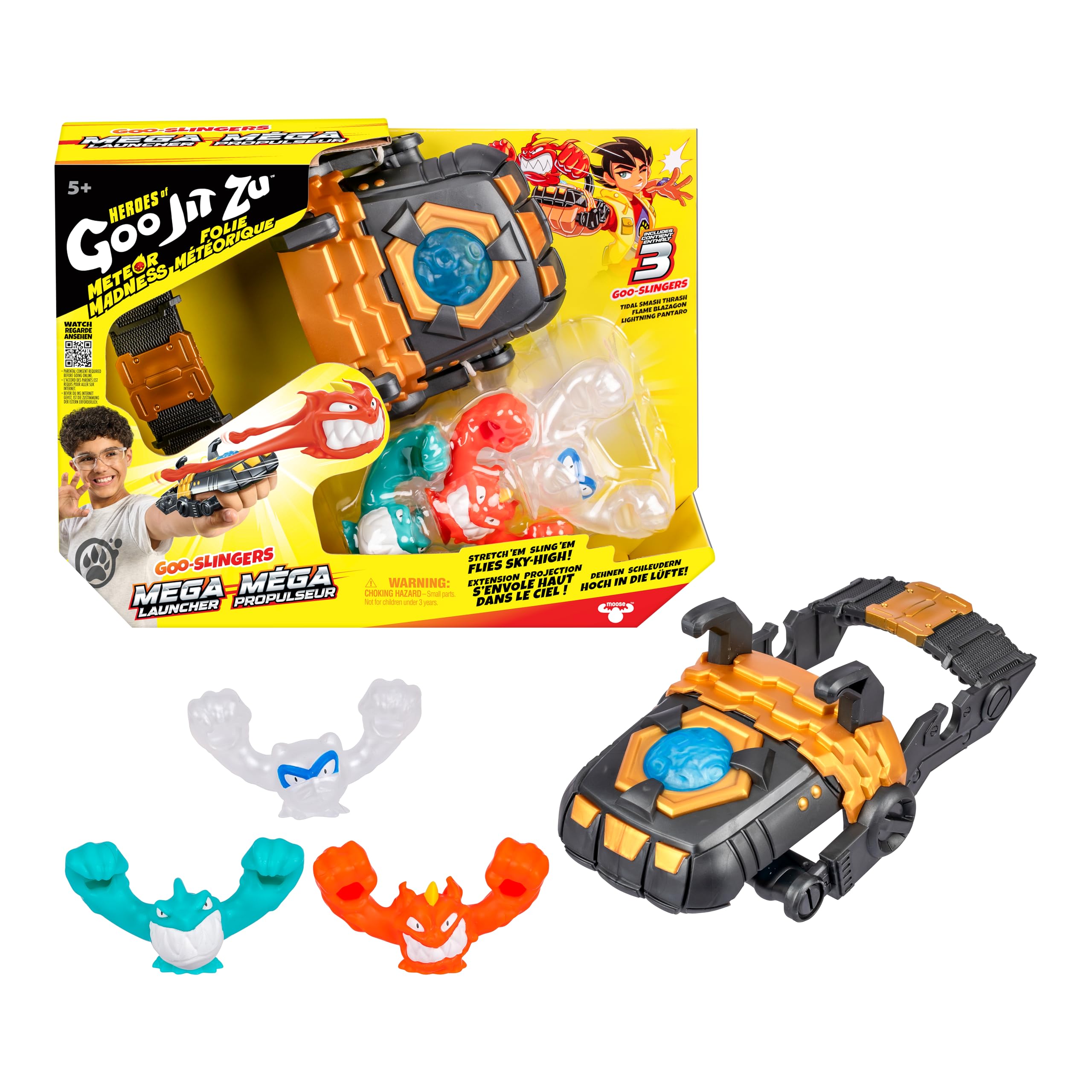 Heroes of Goo Jit Zu Meteor Madness Goo-Slingers Mega Launcher - Stretch, Sling & Launch Action Playset