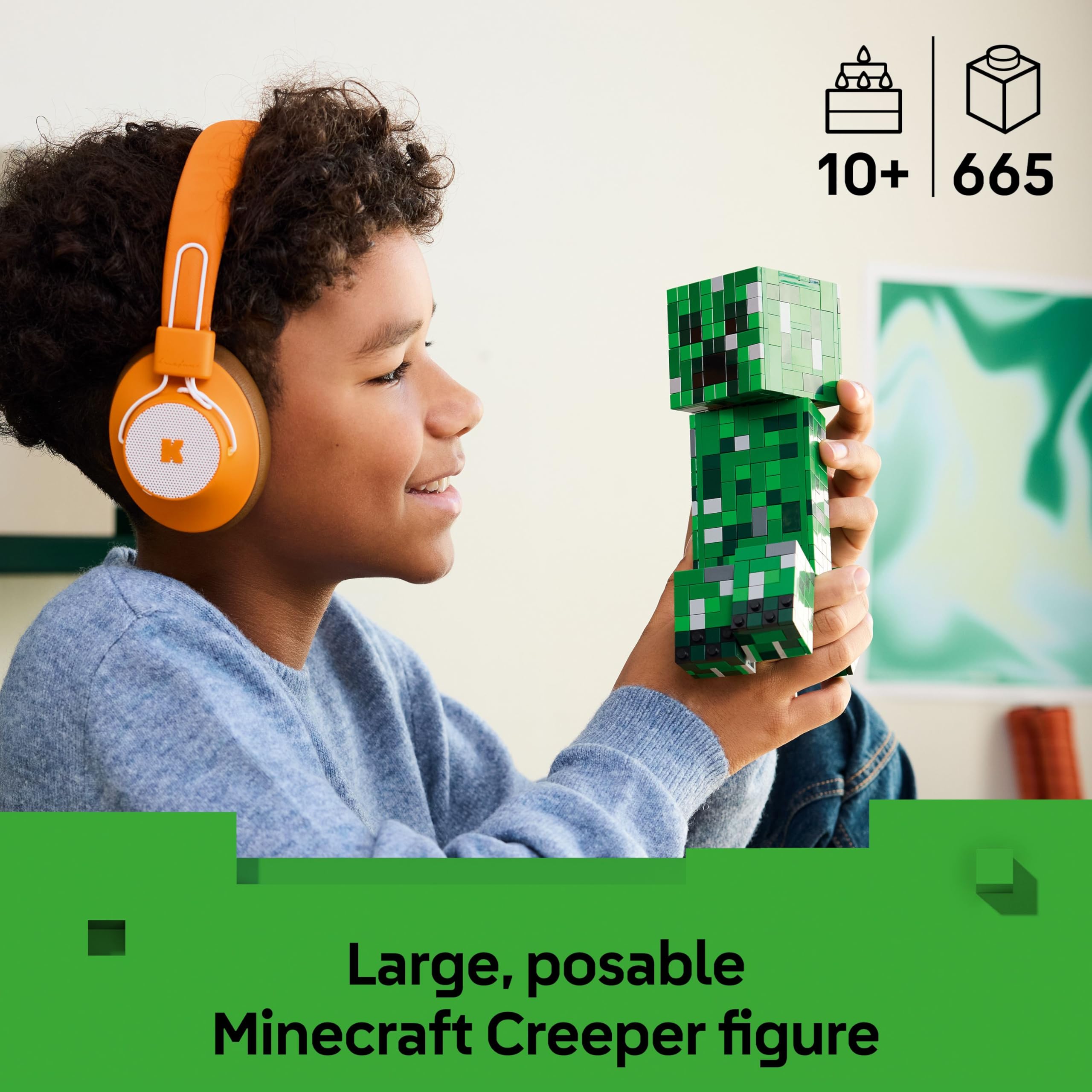 LEGO Minecraft The Creeper Toy - Posable Mob Figure with Hidden Compartment | Model 21276 2
