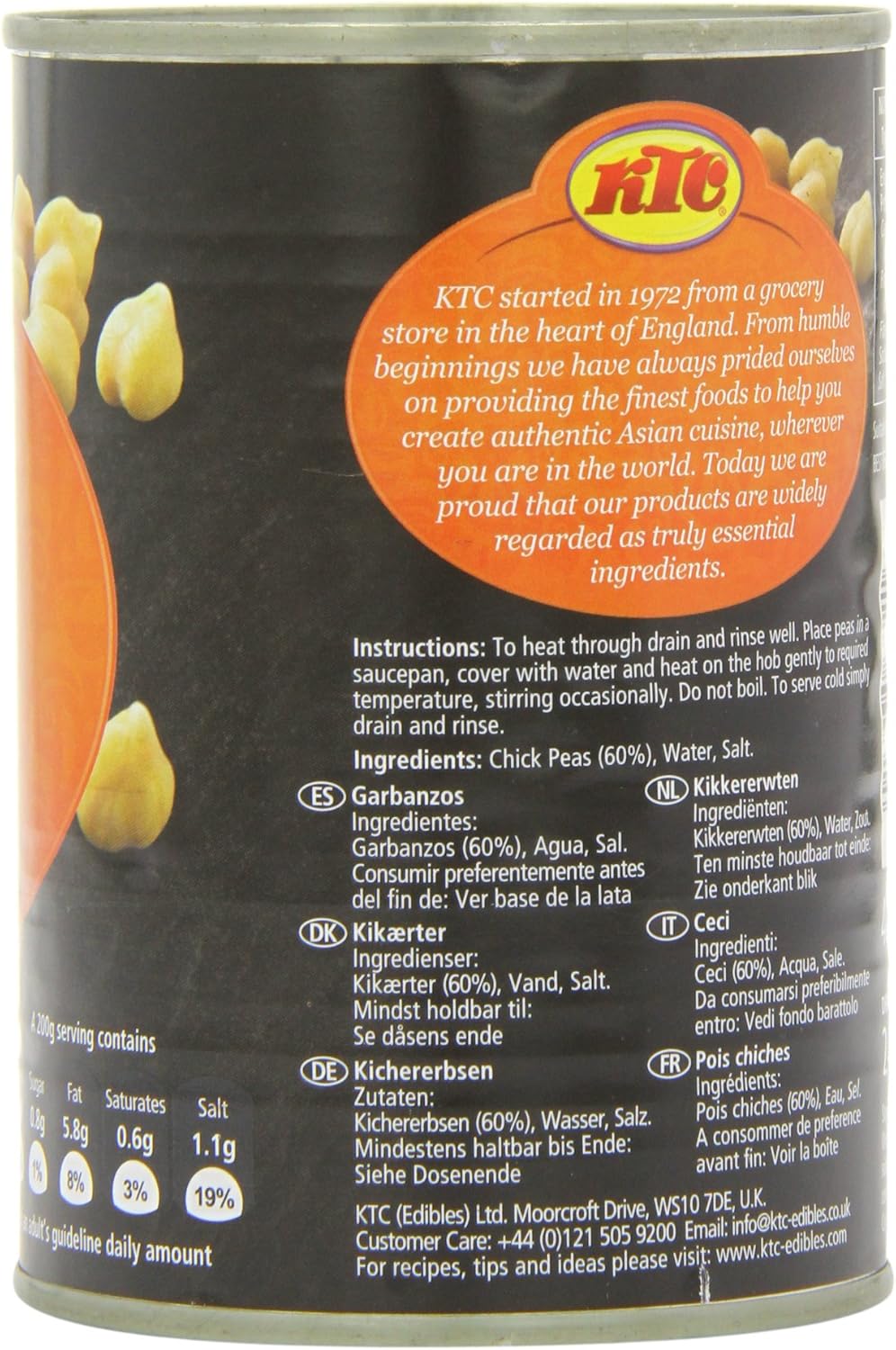 KTC - Kichererbsen in Salzwasser 400g 8