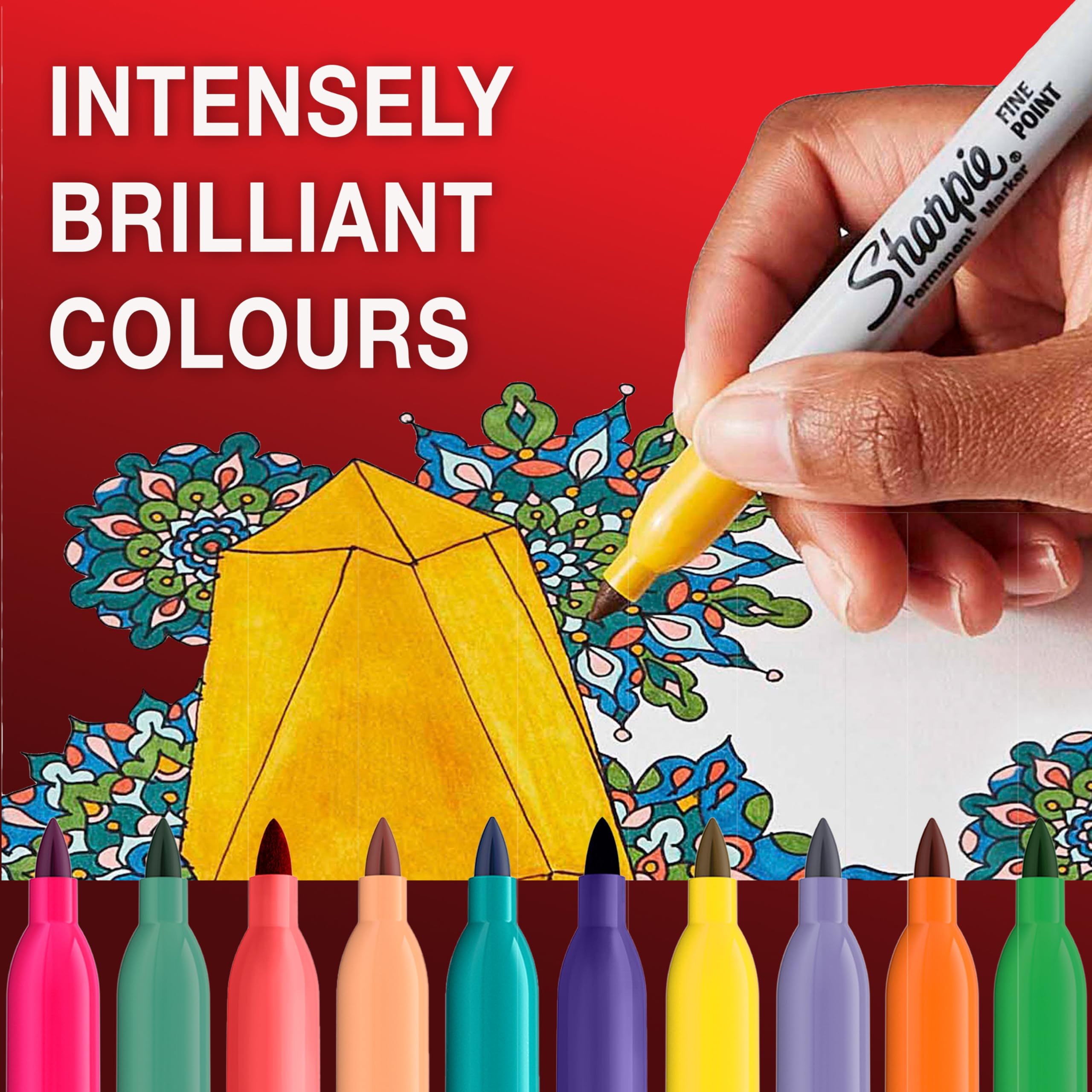 Sharpie Permanent Markers - Fine Point | Assorted Fun Colours | 12 Count 3