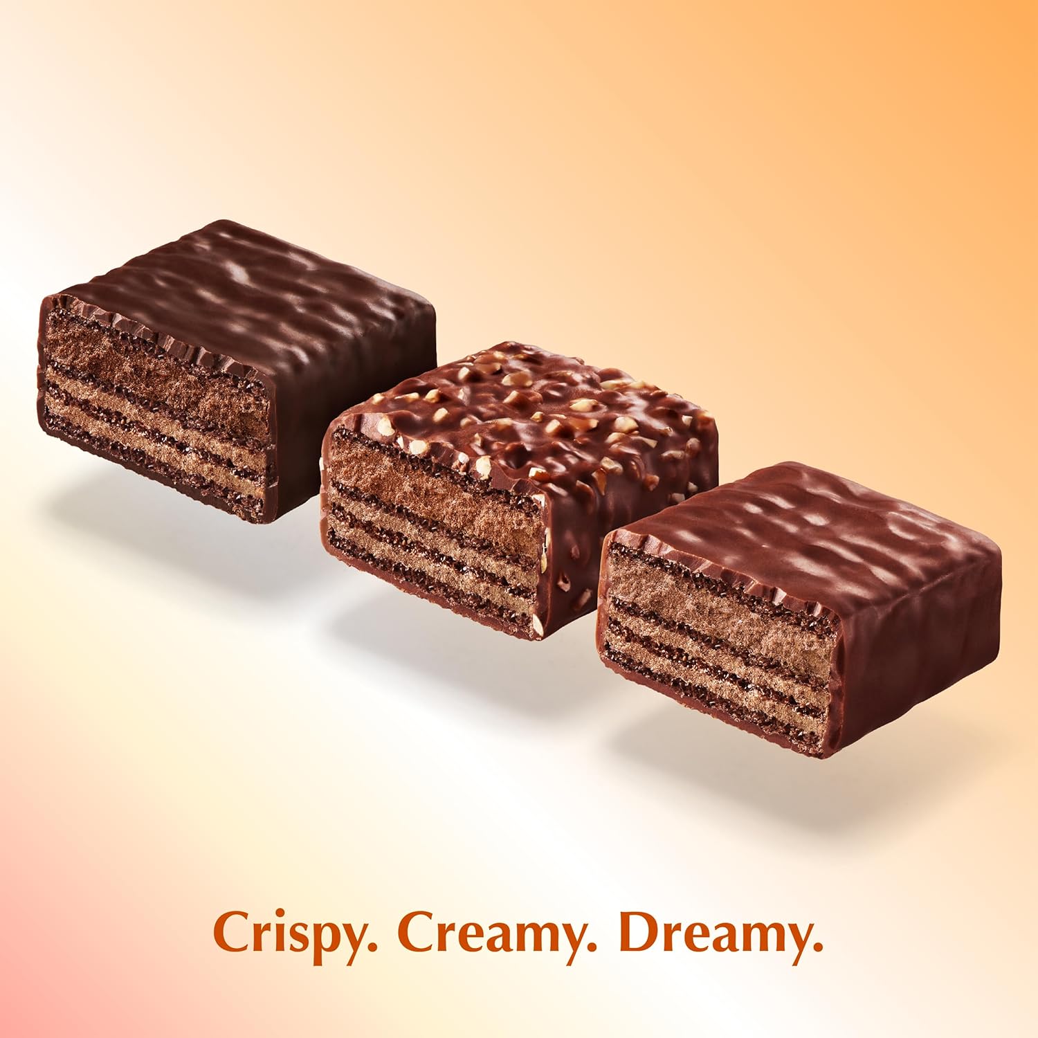 Lindt Choco Wafers Verschiedene Geschmacksrichtungen - Waffeln mit Milch-, Zartbitter- und Haselnussschokoladenüberzug 135 g 4