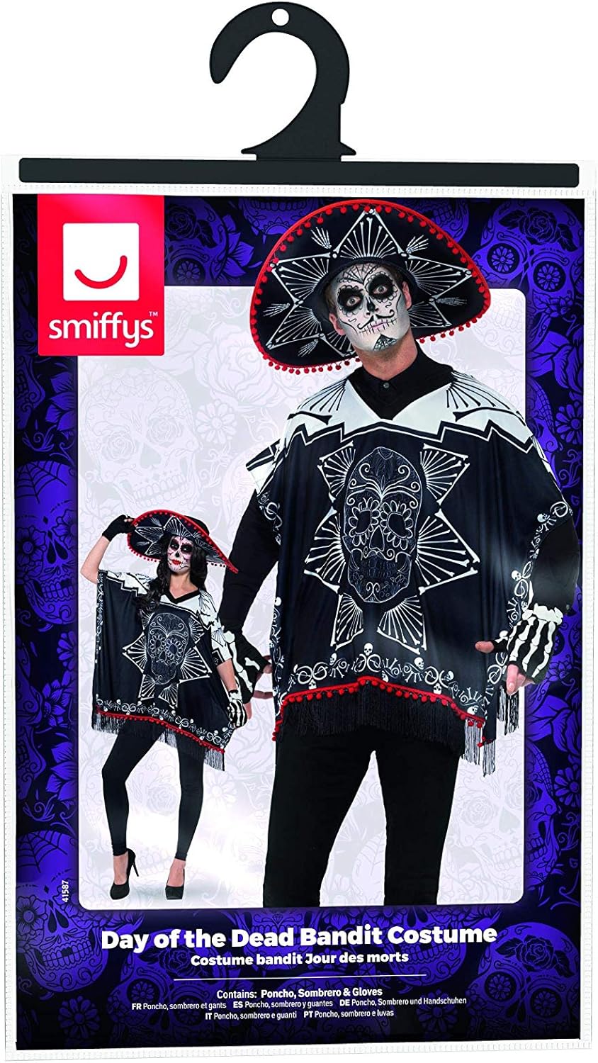 Smiffys Day of the Dead Bandit Costume - Adult One Size 6