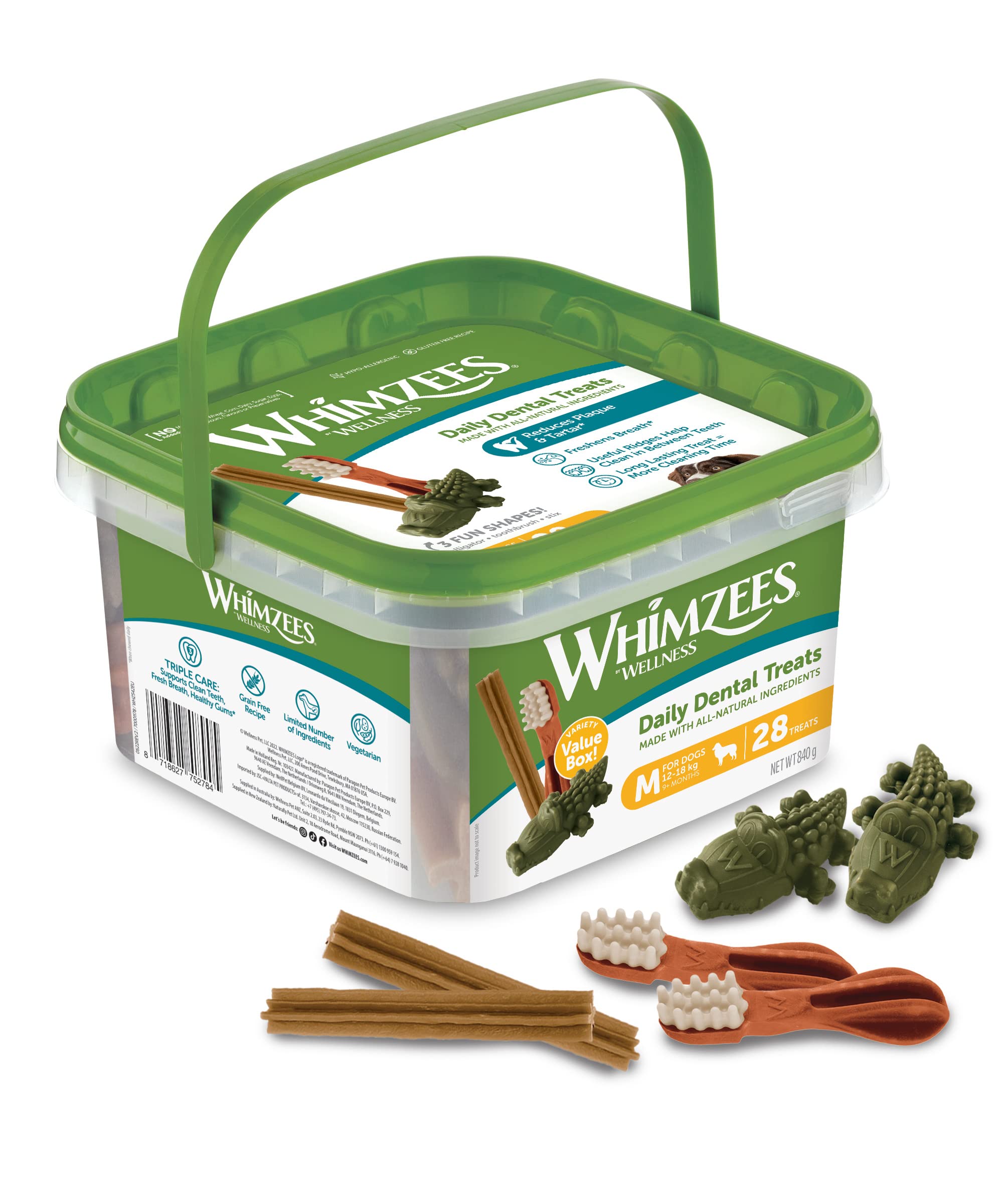 WHIMZEES Variety Box Dental Sticks for Medium Dogs | 28 Count | Low Calorie 1