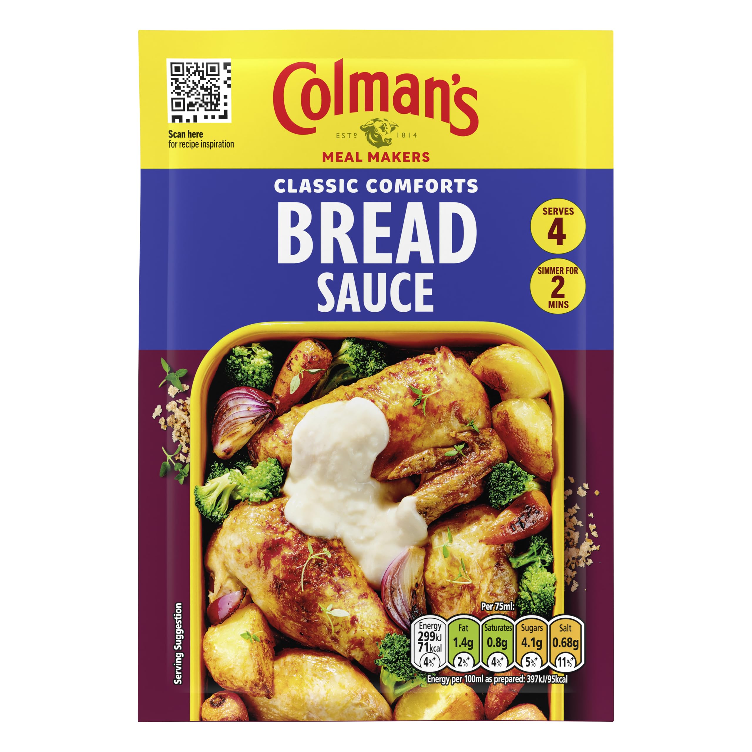 Colman's Bread Sauce Mix - 40g Sauce Mix for Roast Turkey & Chicken 8