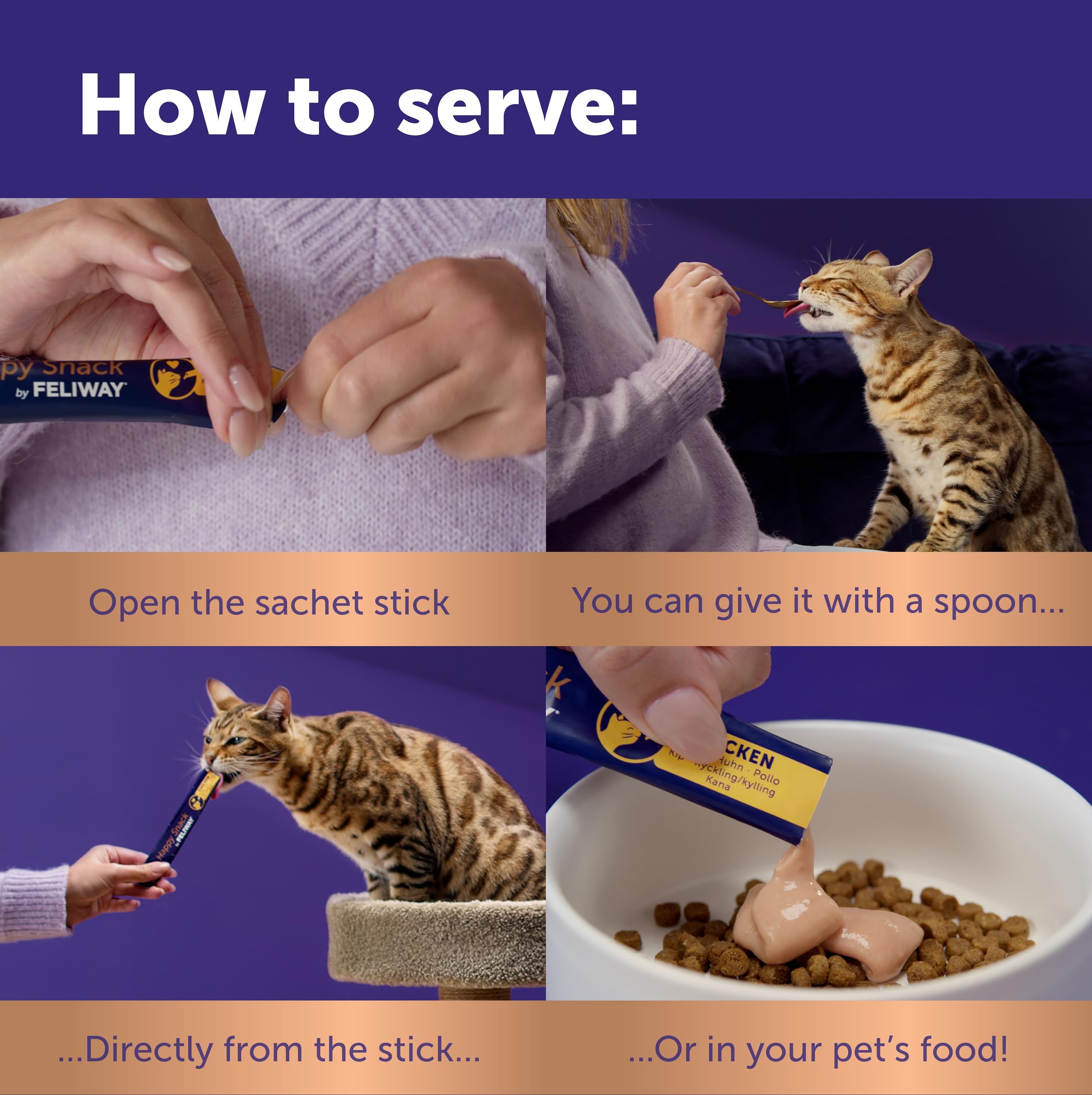 Feliway Happy Snack for Cats - Chicken Flavor Calming Treats | Box of 24 Sticks 6
