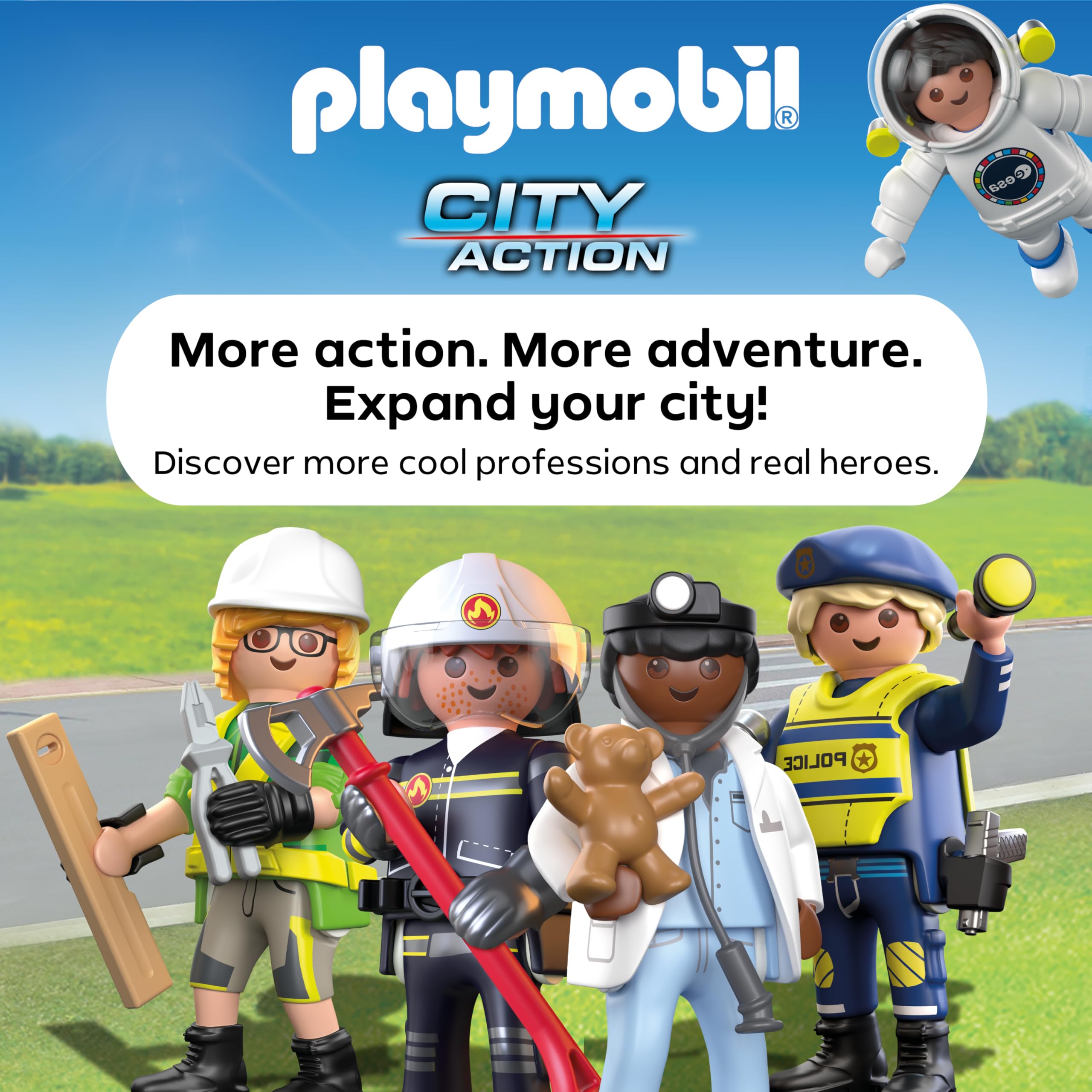 Playmobil Action Heroes Chase with Police Pick-Up | Ages 4+ | Multicolor Plastic 6