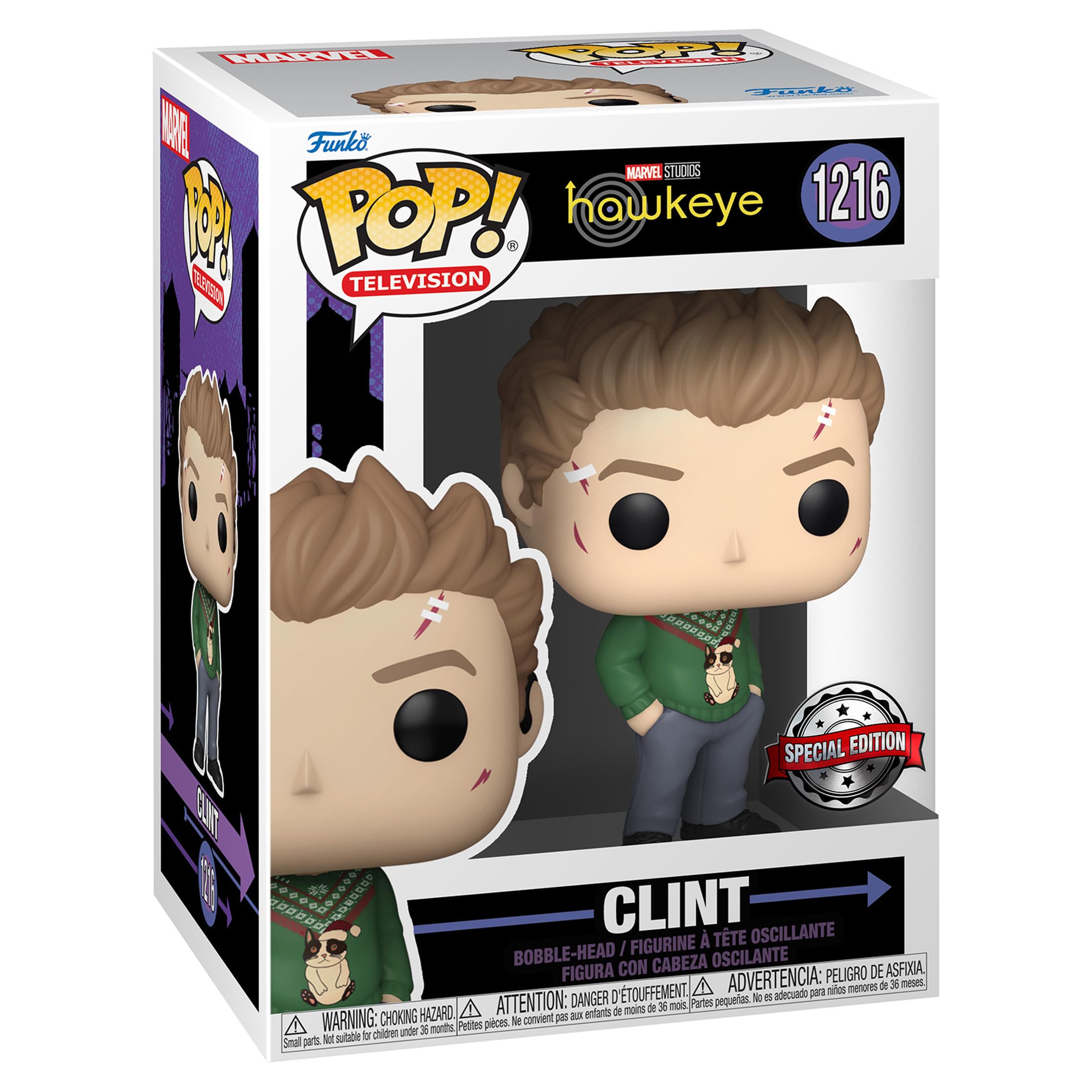 Funko Pop! Marvel - Hawkeye Clint Barton Christmas Sweater Vinyl Figure (1216) Target Exclusive