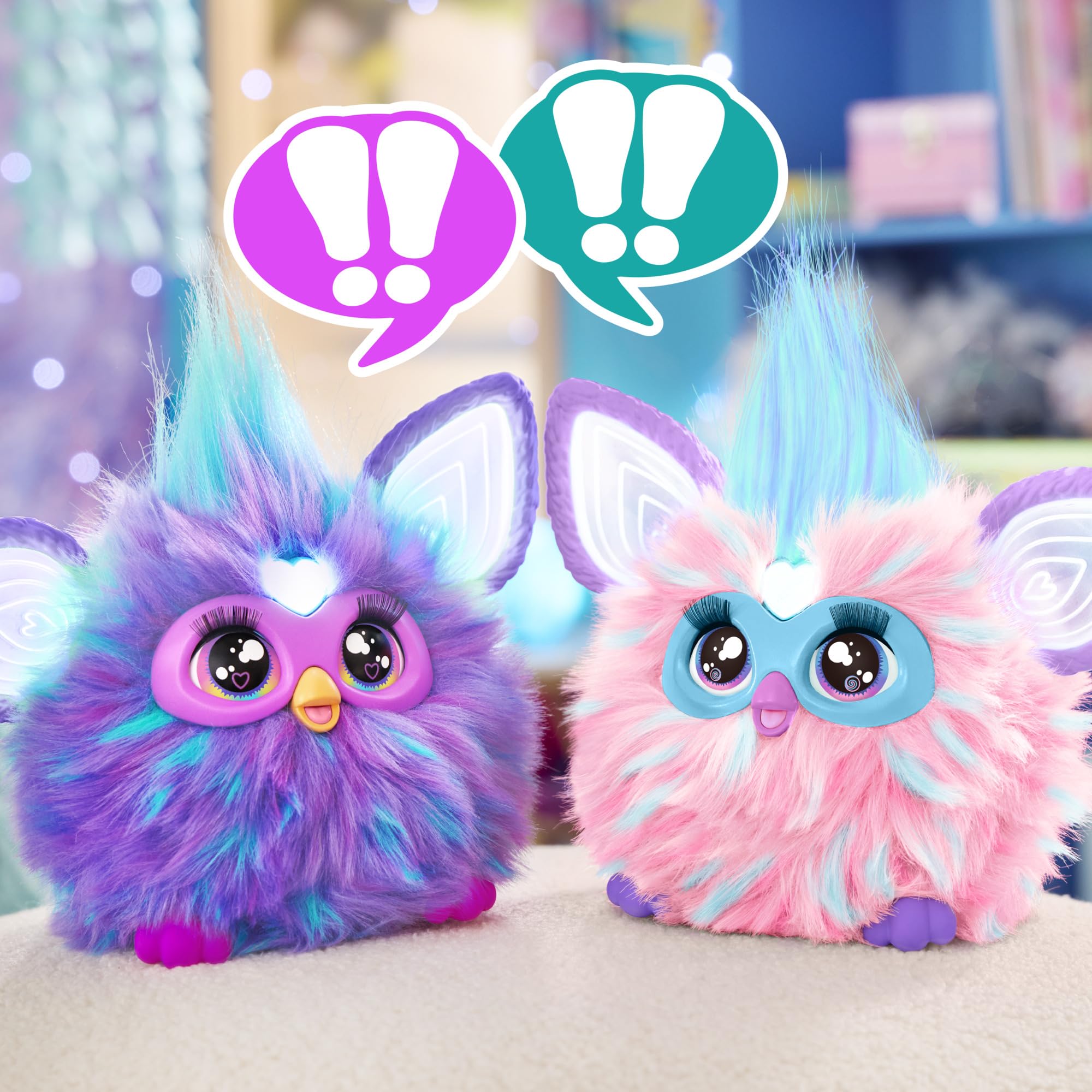 Furby Cotton Candy Pink & Blue Interactive Plush Toy - Voice-Activated Dancing & Talking Pet for Kids 6