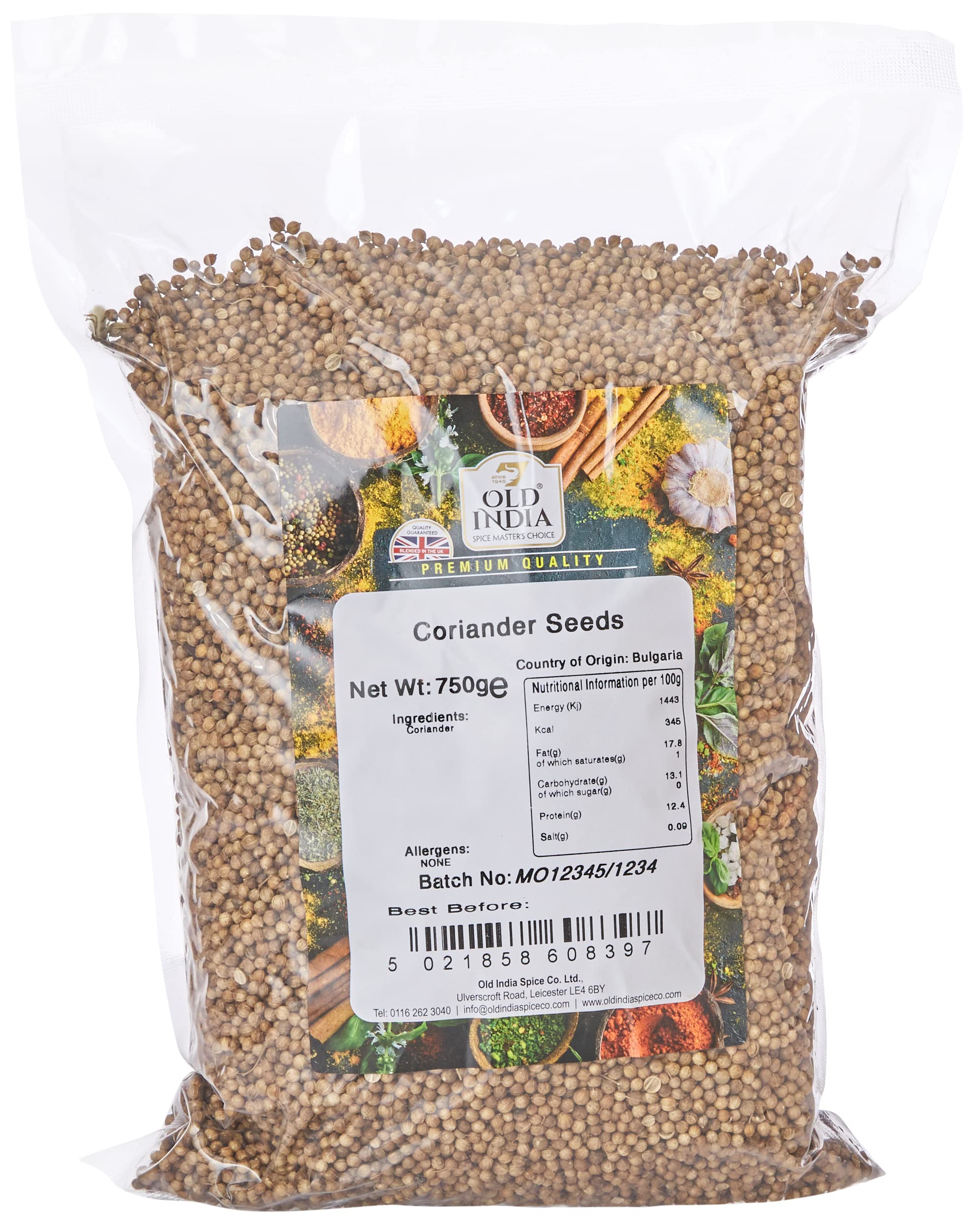 Old India Coriander Seeds - 100% Natural Whole Spice | 750g Pack