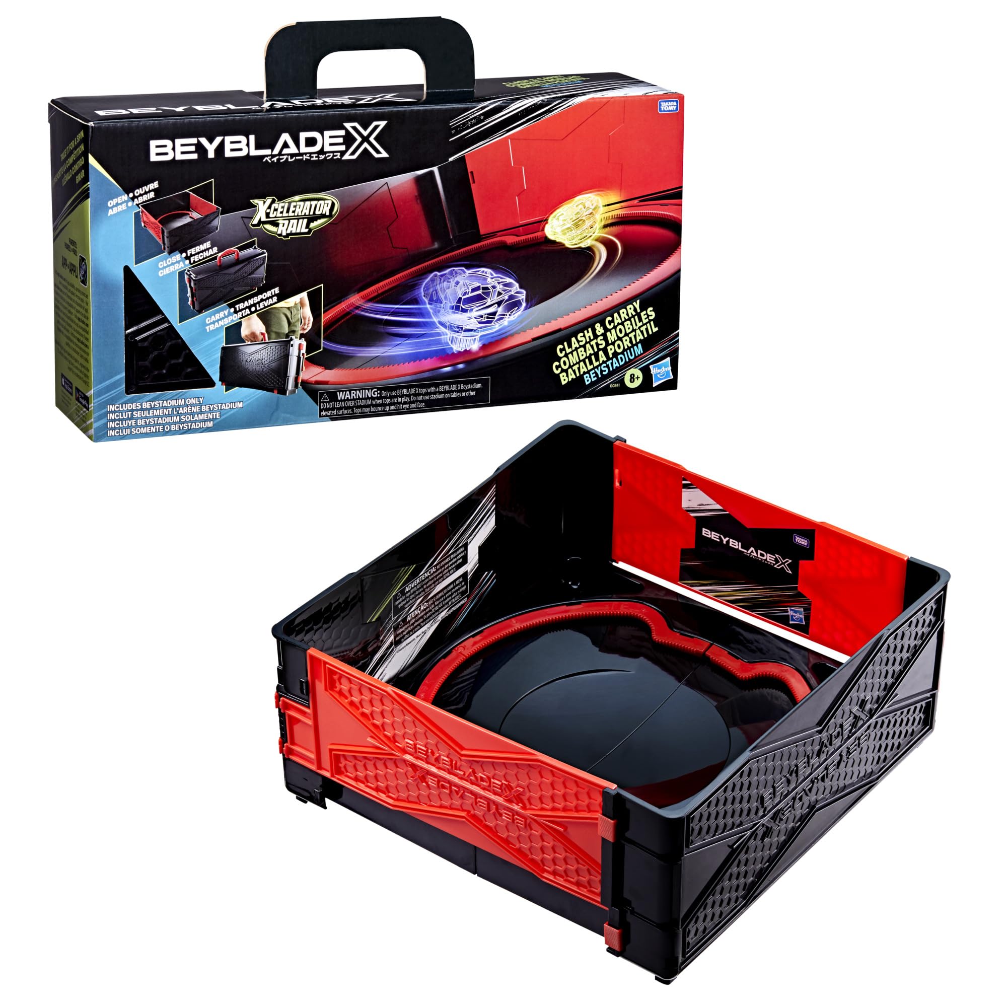 Beyblade X Clash and Carry Beystadium - Portable Arena | Folds for Travel | Ages 8+