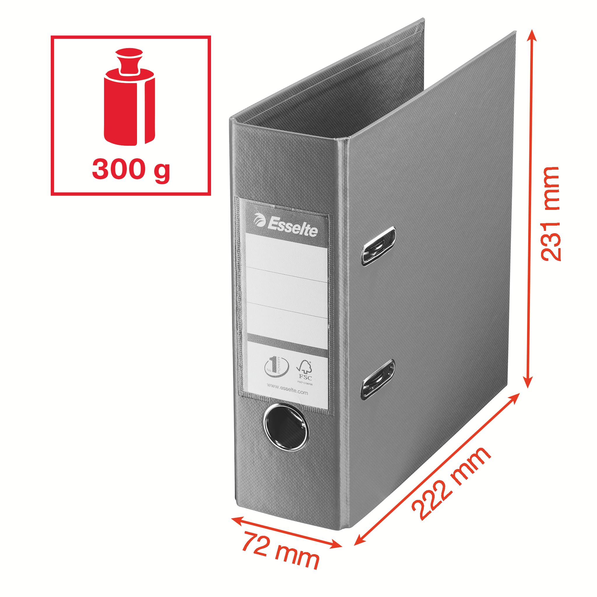 Esselte VIVIDA 468670 Lever Arch File - A5 Polypropylene, 75mm Spine | Patented No1 Mechanism 2