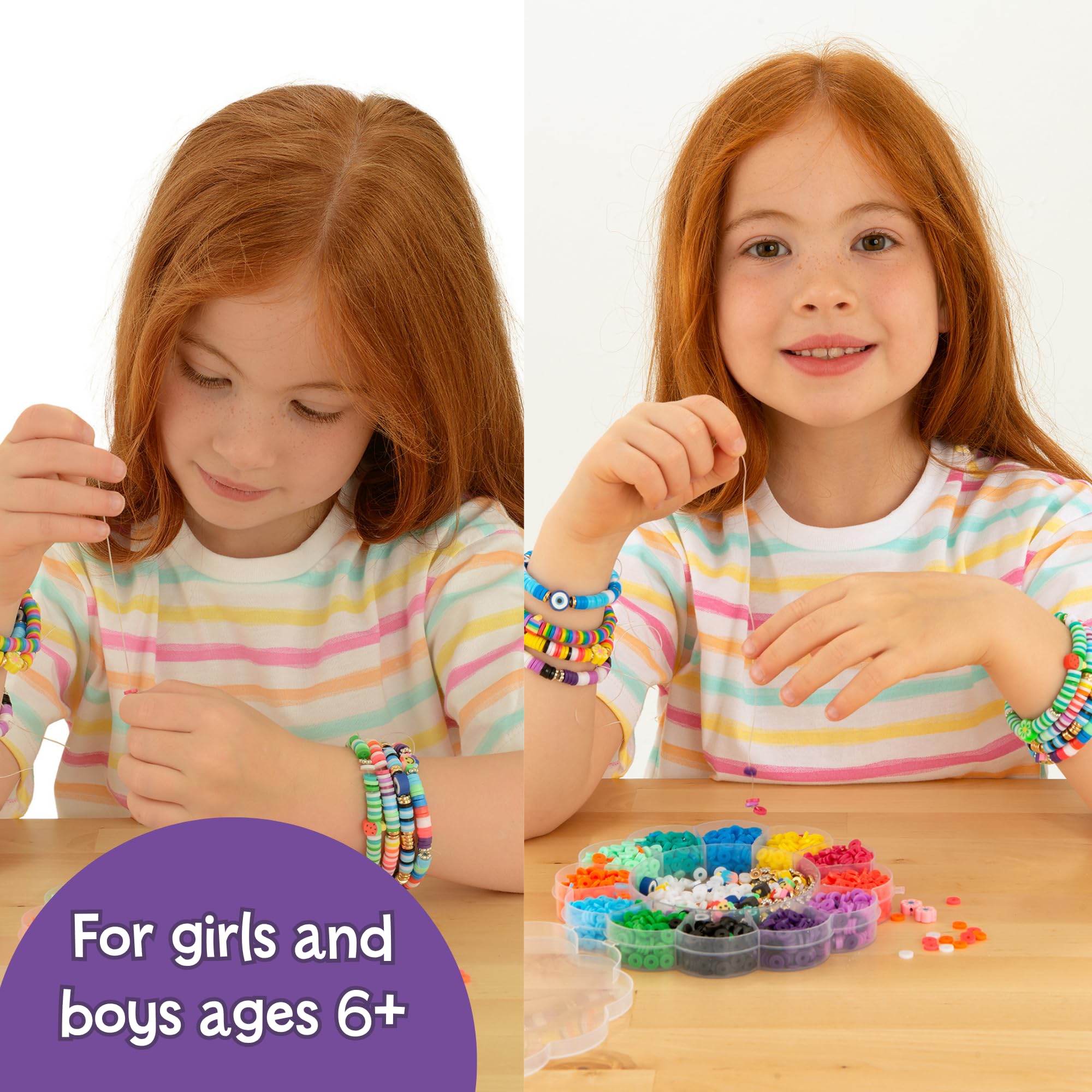 Galt Happy Bracelets Jewellery Making Kit - 2000+ Beads | Ages 6+ 7