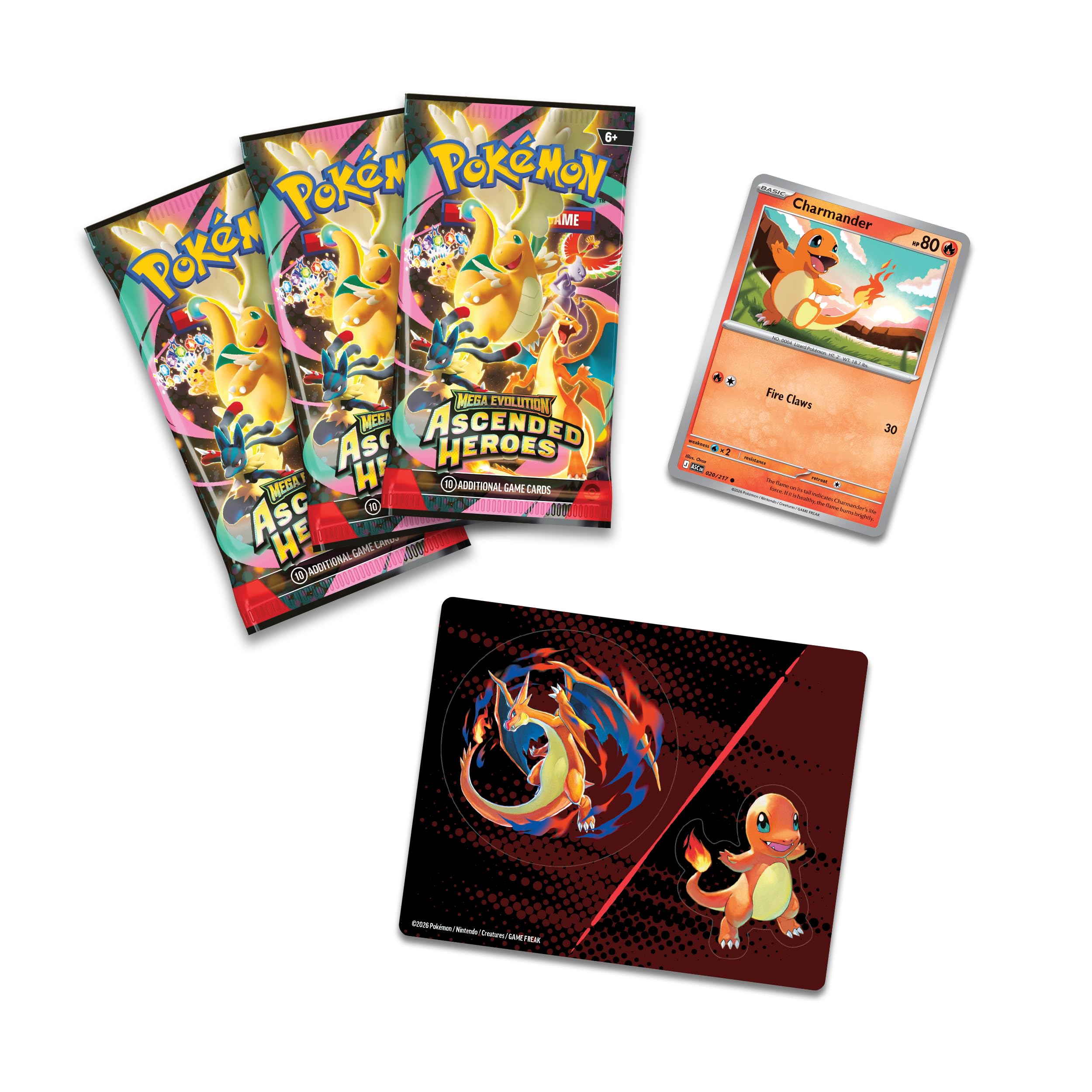 Pokémon TCG: Mega Evolution—Ascended Heroes Booster Pack Collection - Charmander | 3 Booster Packs 2