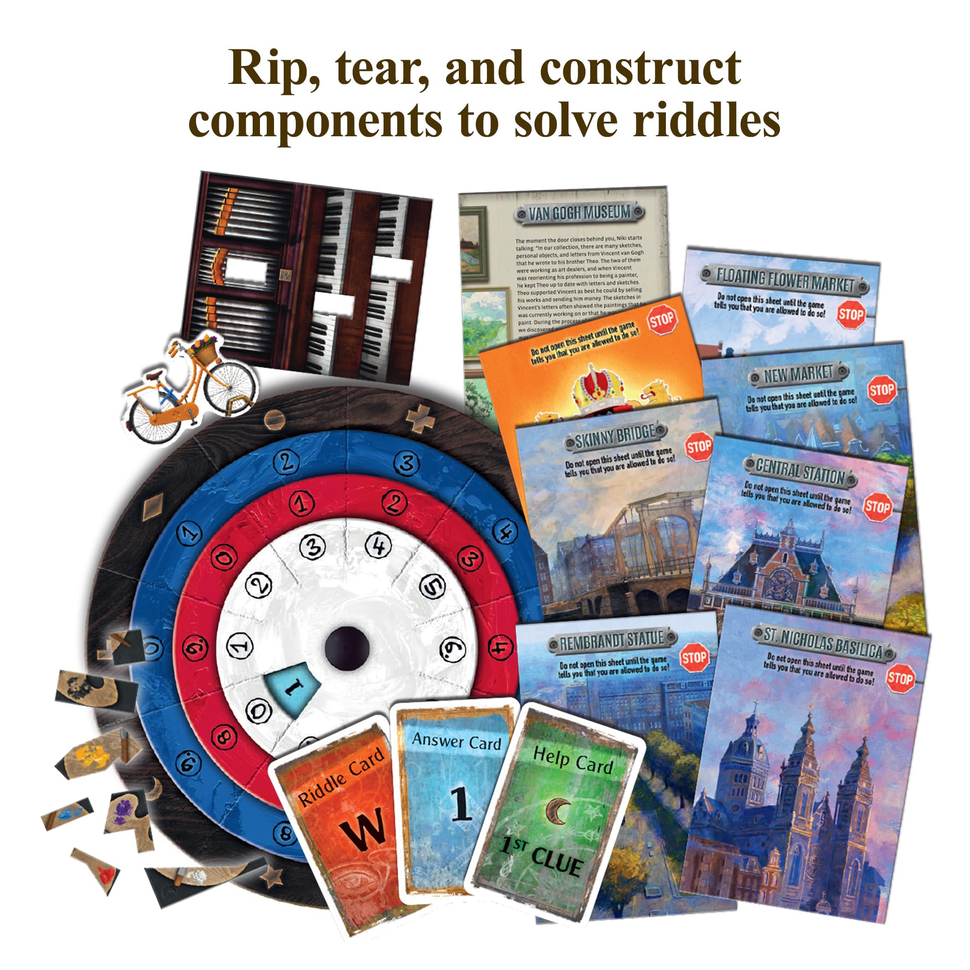 Thames & Kosmos EXIT: The Hunt Through Amsterdam Escape Room Card Game 4