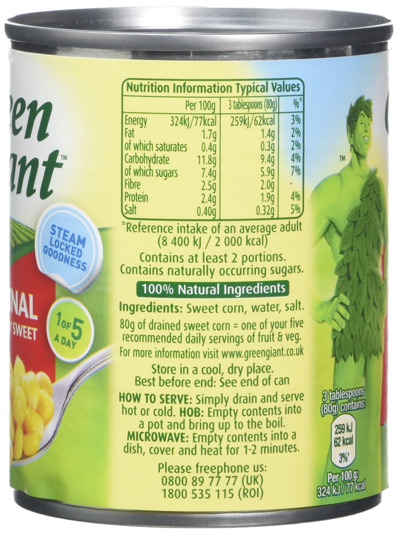 Green Giant Original Sweetcorn 4x198g 4