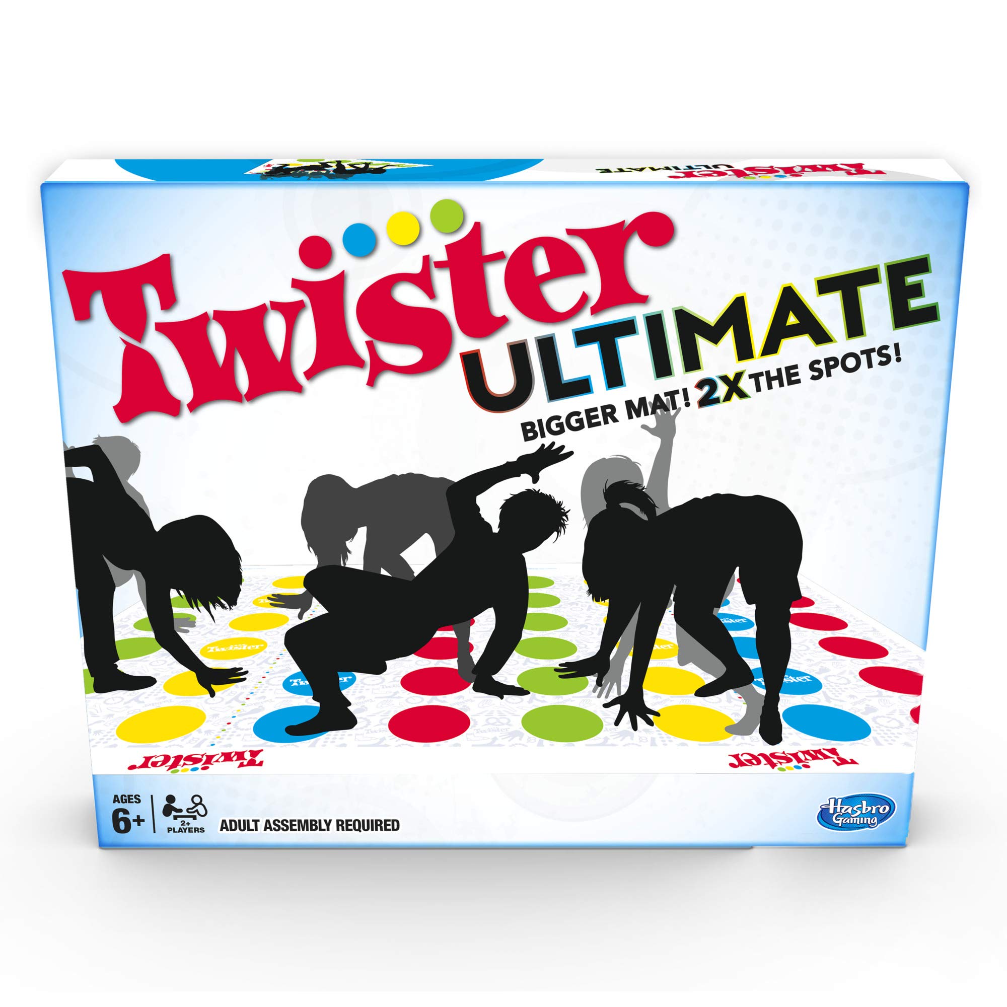 Hasbro Gaming Twister Ultimate - Bigger Mat, More Spots, Family Party Game for Kids Ages 6+
