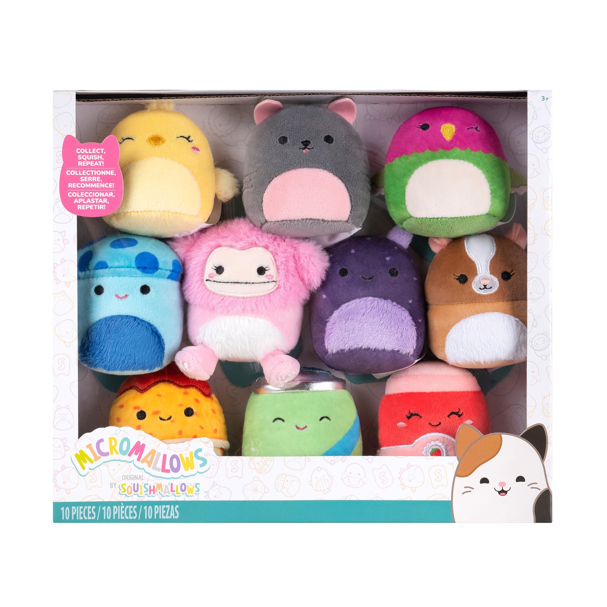 Squishmallows Micromallows 10-Pack Plush - 2.5 Inch Mini Collectible Stuffed Animals 9