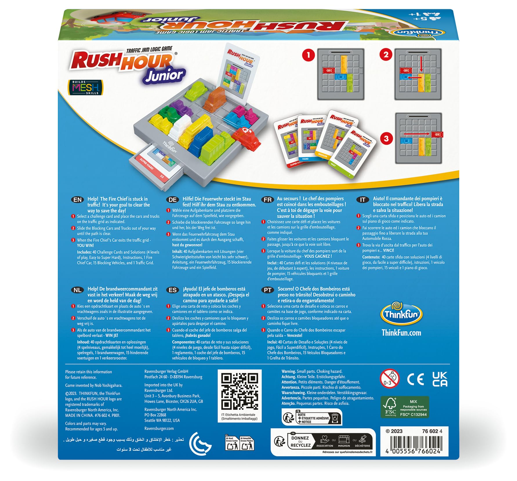 ThinkFun Rush Hour Junior - Traffic Jam Logic Brain Challenge STEM Game 5
