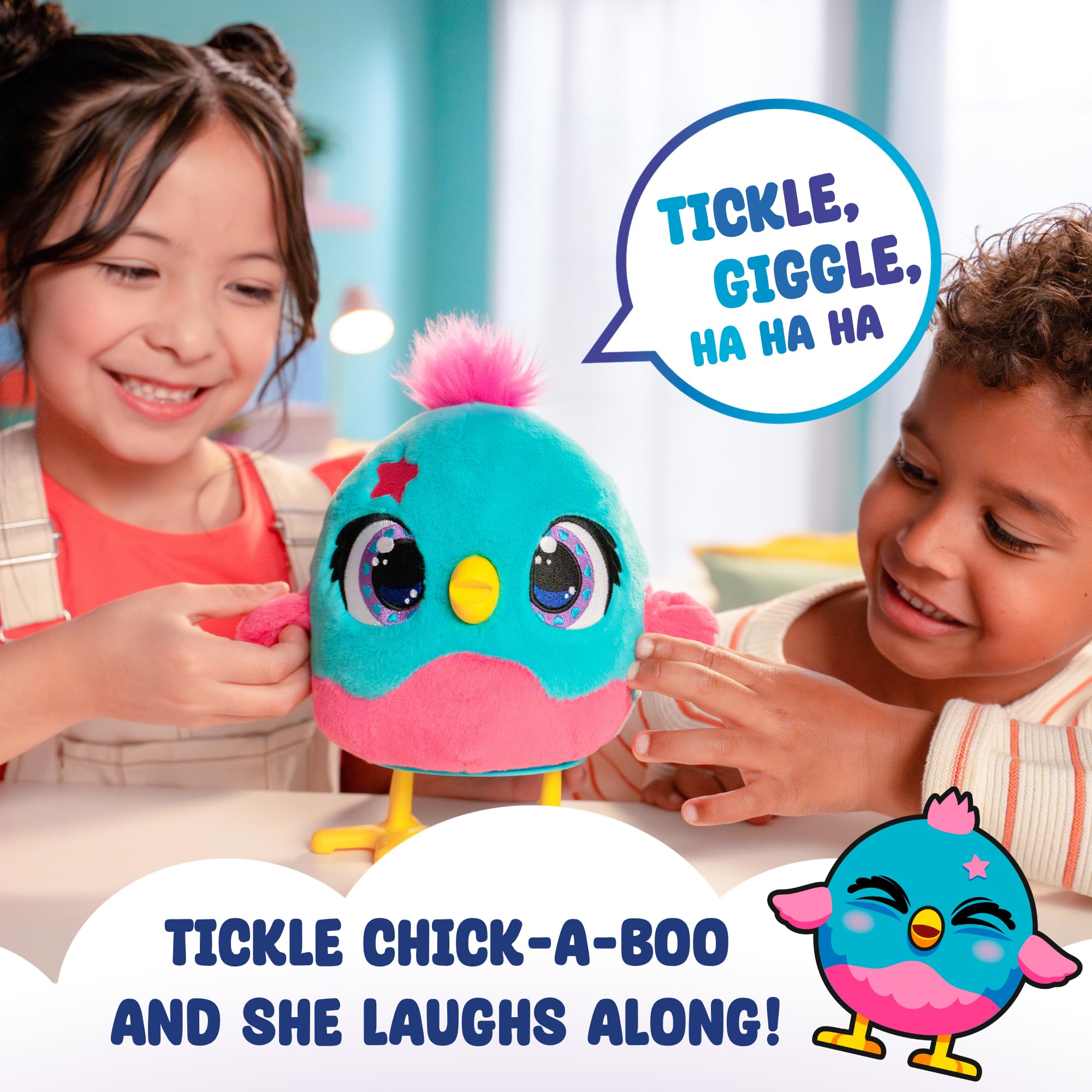 Chick-A-Boo Interactive Electronic Chicken Toy - Singing, Dancing & Egg-Laying Plush - Funtasy Family 9