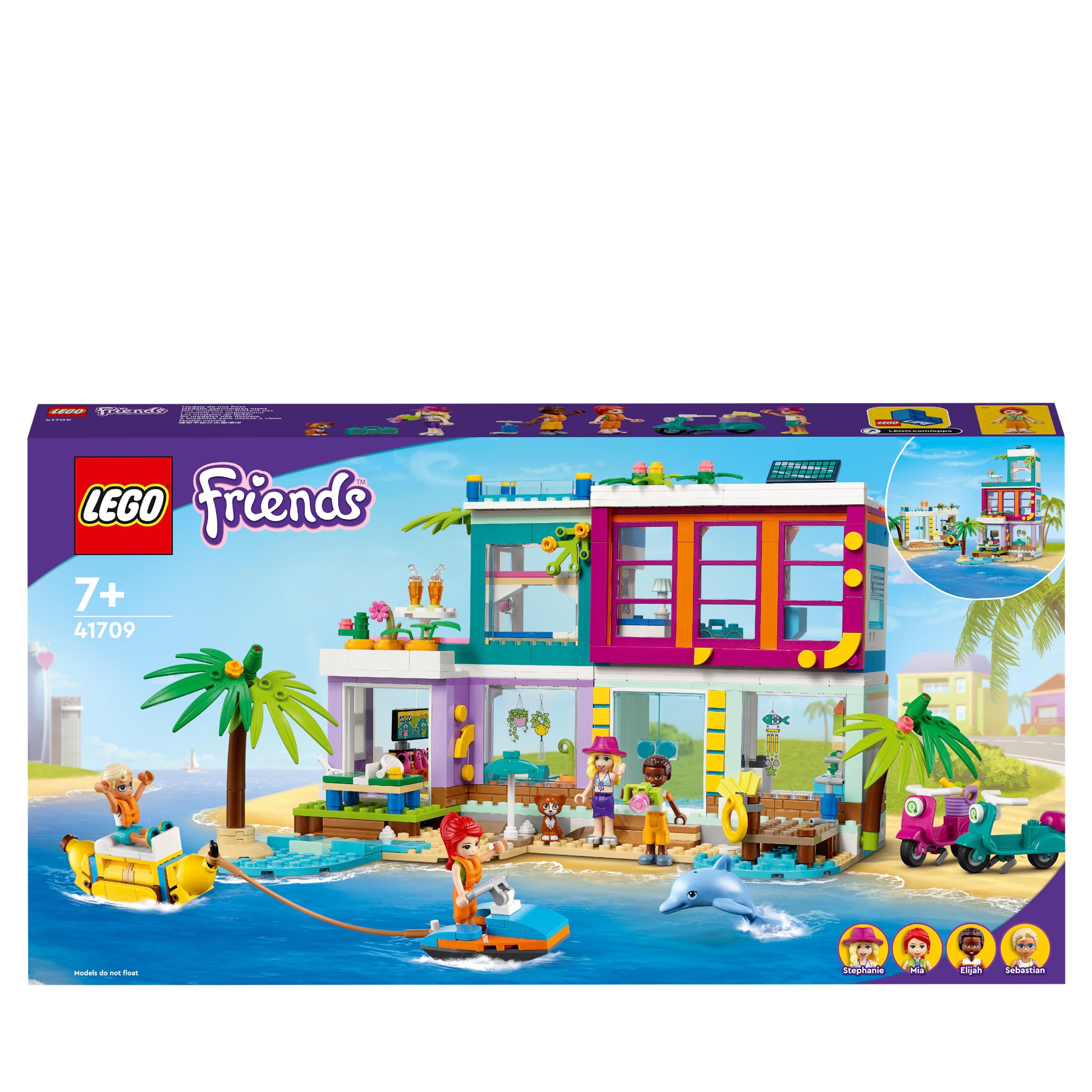 LEGO 41709 Friends Holiday Beach House Set - 686-Piece Building Playset for Ages 7+ 13
