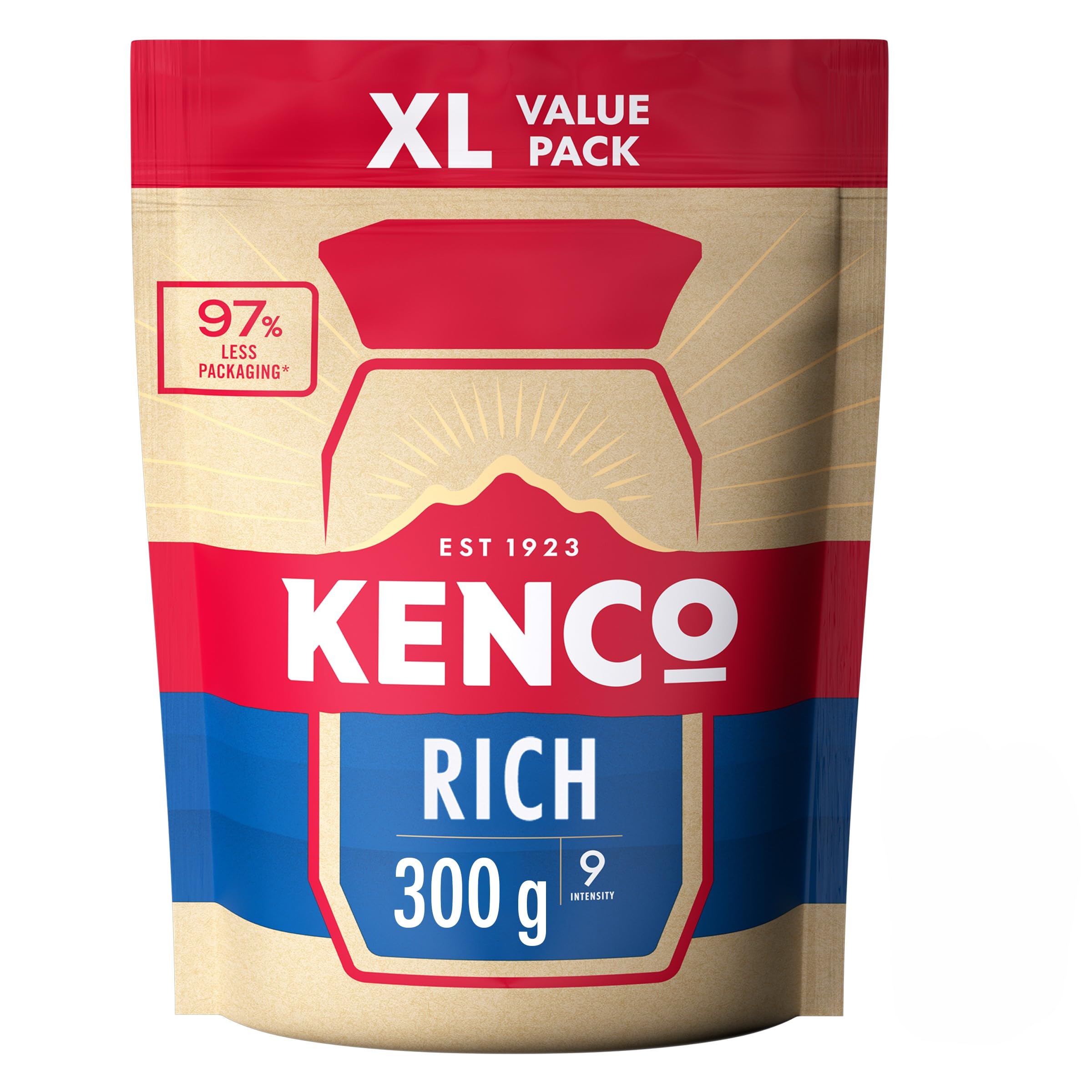 Kenco Rich Instant Coffee Refill - Full-Bodied Flavour | Intensity 9 | 300g