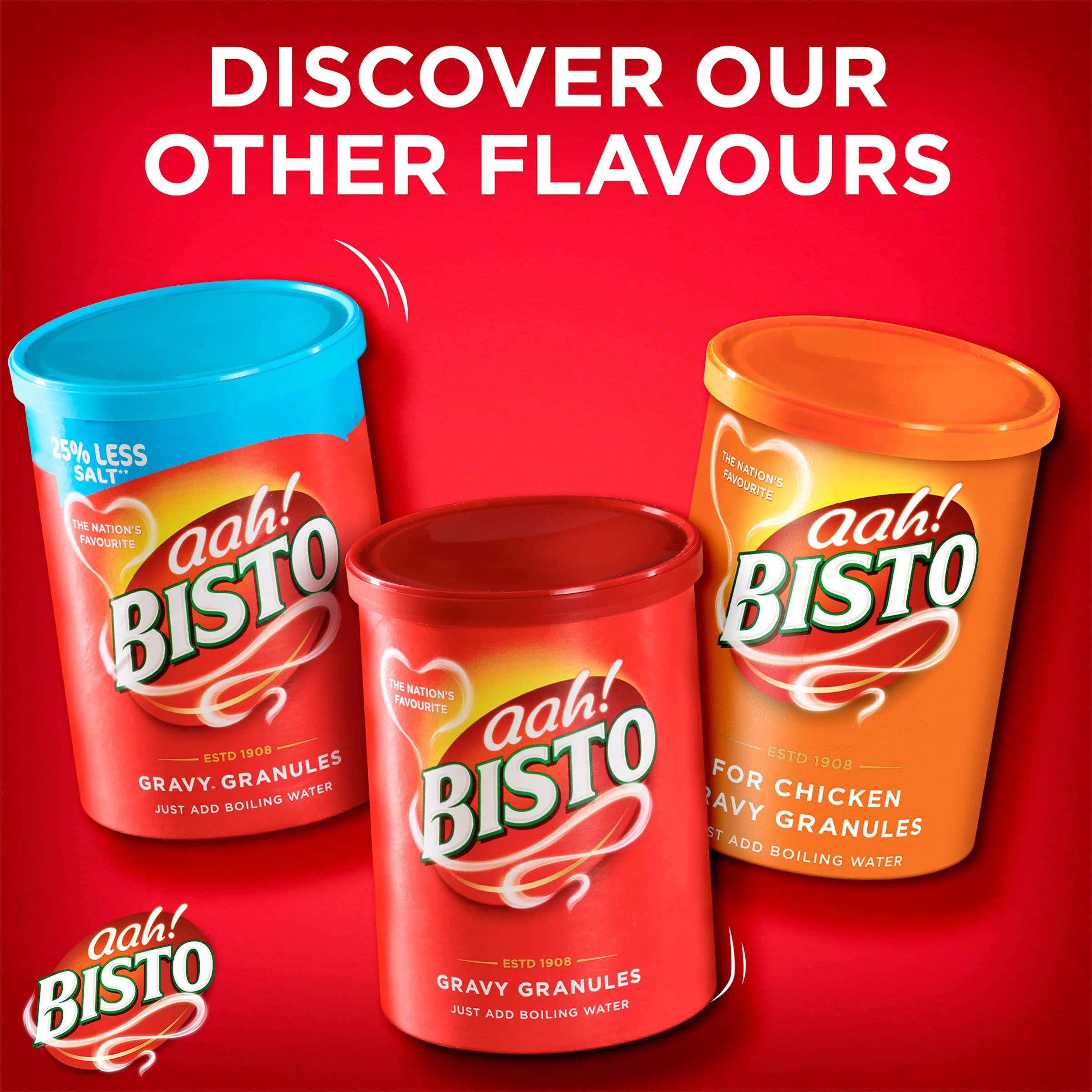 Bisto - Reduced Salt Chicken Gravy Granules for Heart, 190g 6
