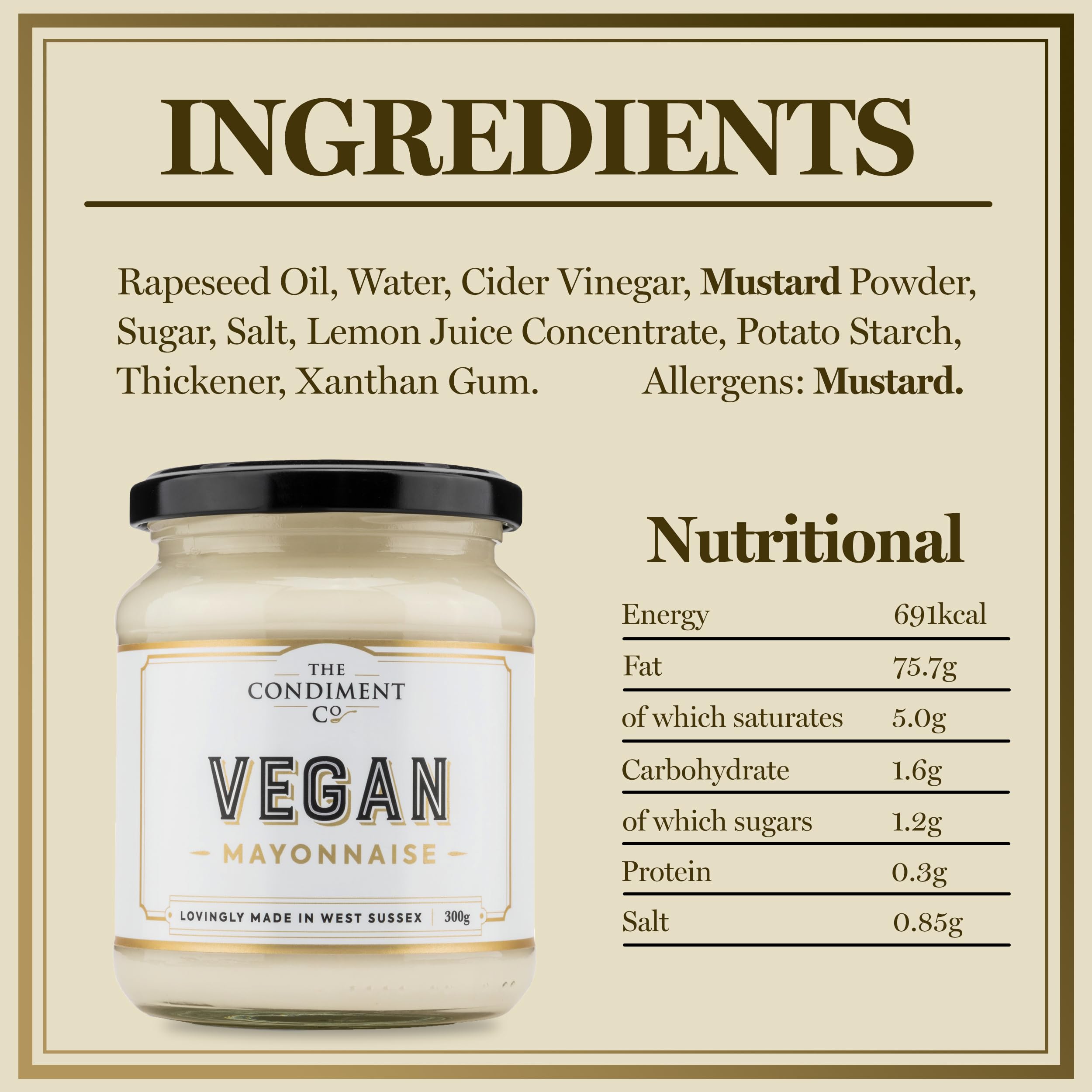 The Real Condiment Co - Vegan Mayonnaise 300ml 7