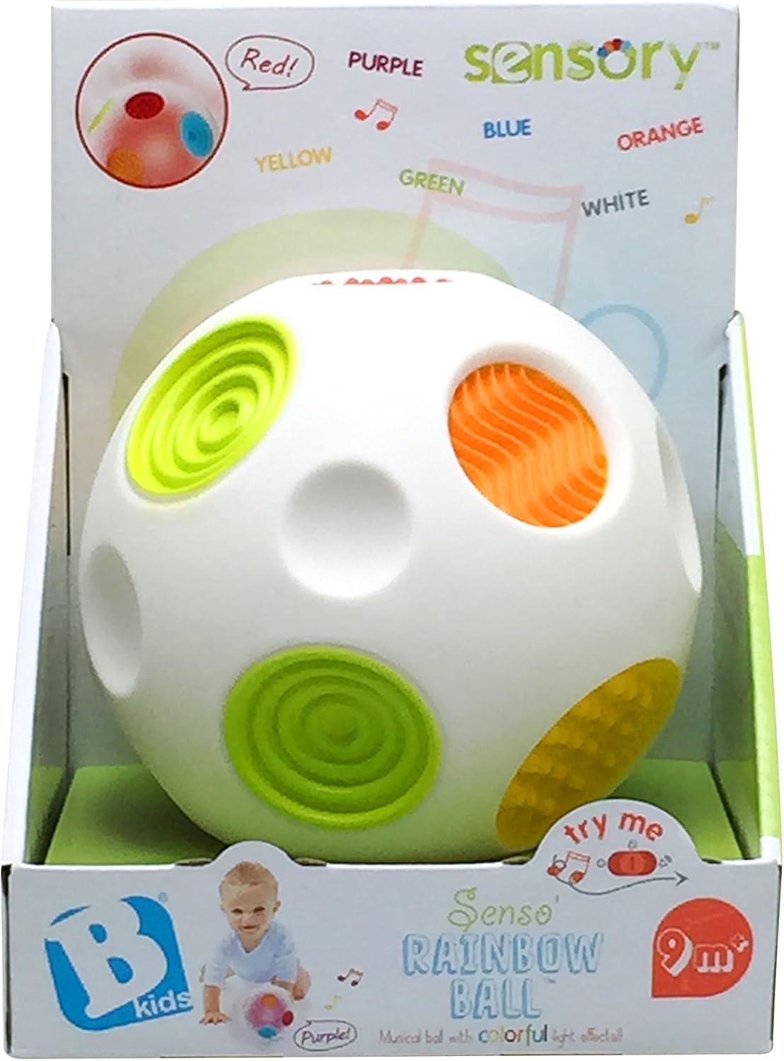 Infantino Sensory Sound and Light Activity Ball - Educational Toy for Babies 9-36 Months 11