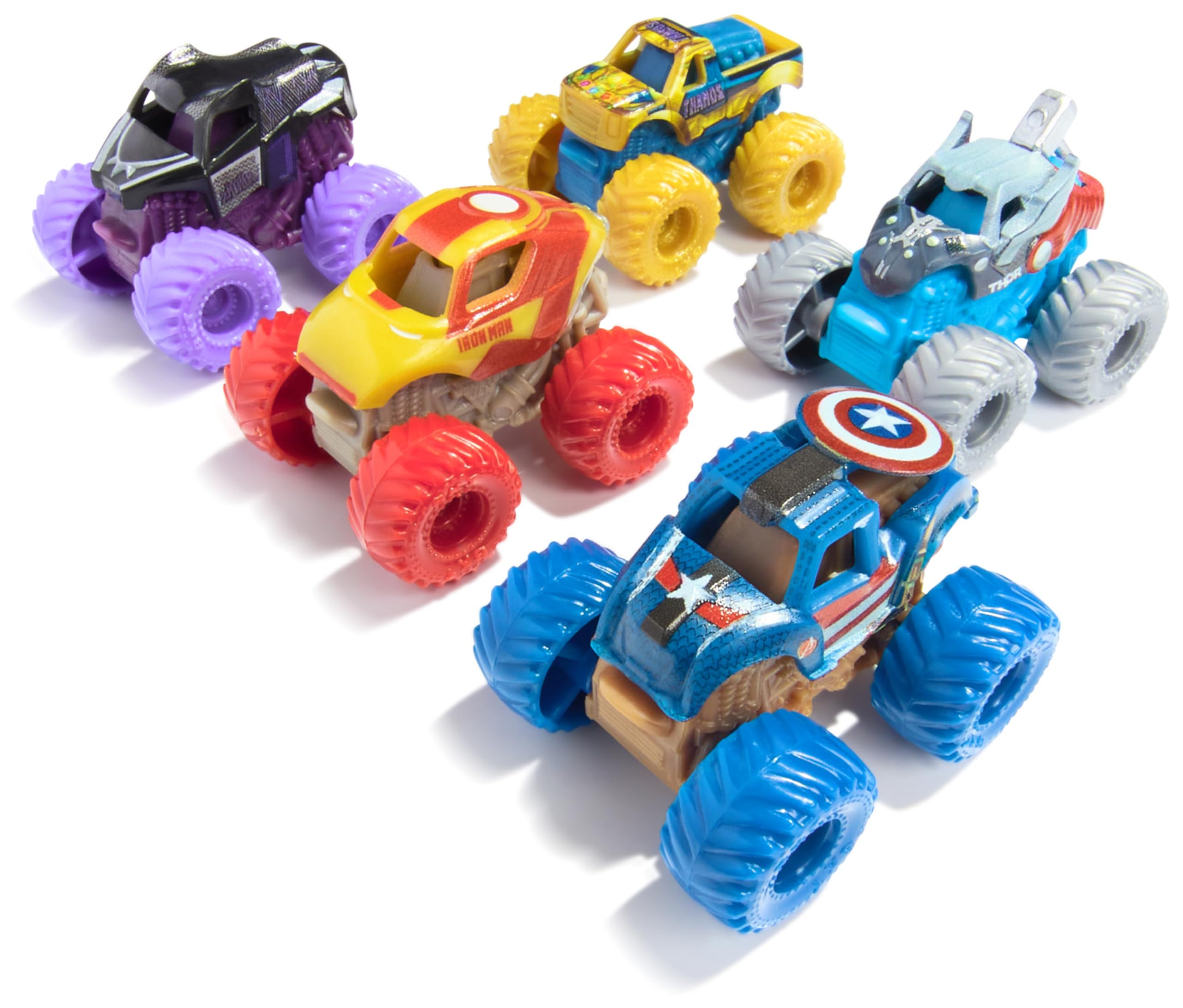 Monster Jam Marvel Mini 5-Pack with Mystery Collectible Truck - Ages 3+ 9