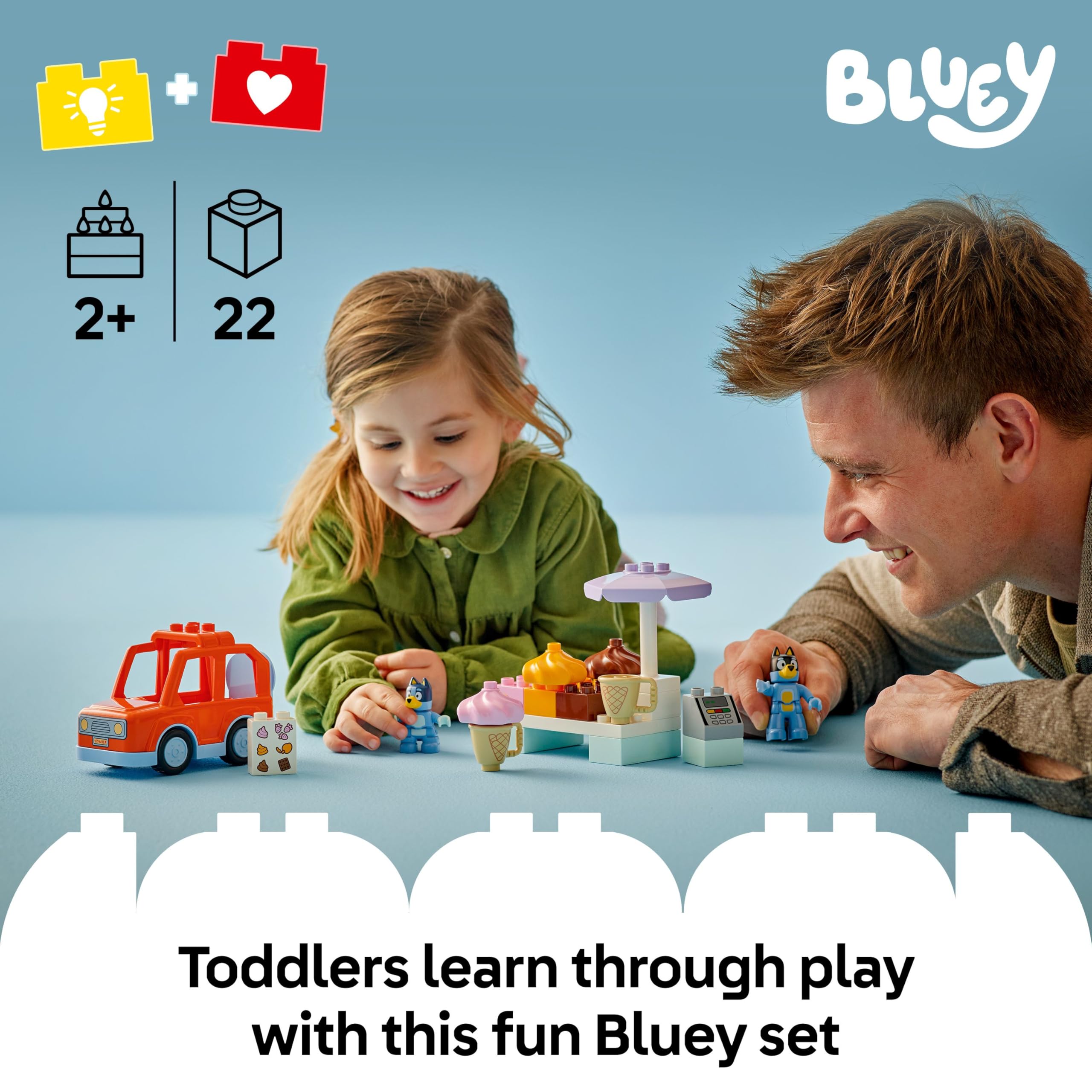 LEGO DUPLO Bluey: Ice Cream Trip with Bluey Set 10458 | Ages 2+ 2