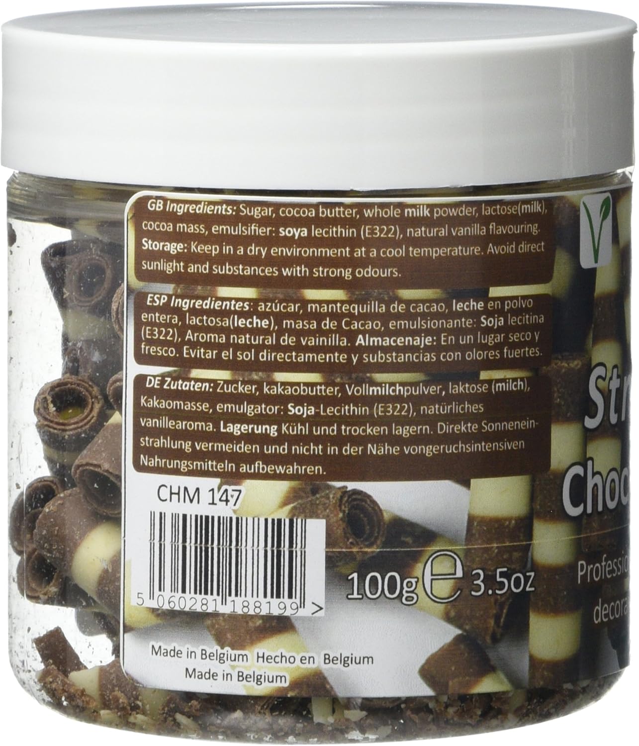 PME - Belgian Chocolate Striped Cigarellos 100 g 6