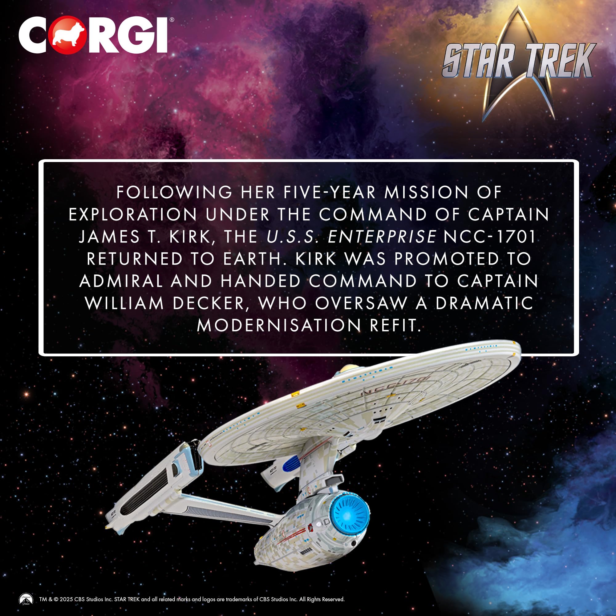 Corgi CC98001 Star Trek USS Enterprise NCC-1701 Refit Model - Constitution II-Class Diecast Display (Star Trek II: The Wrath of Khan) 11
