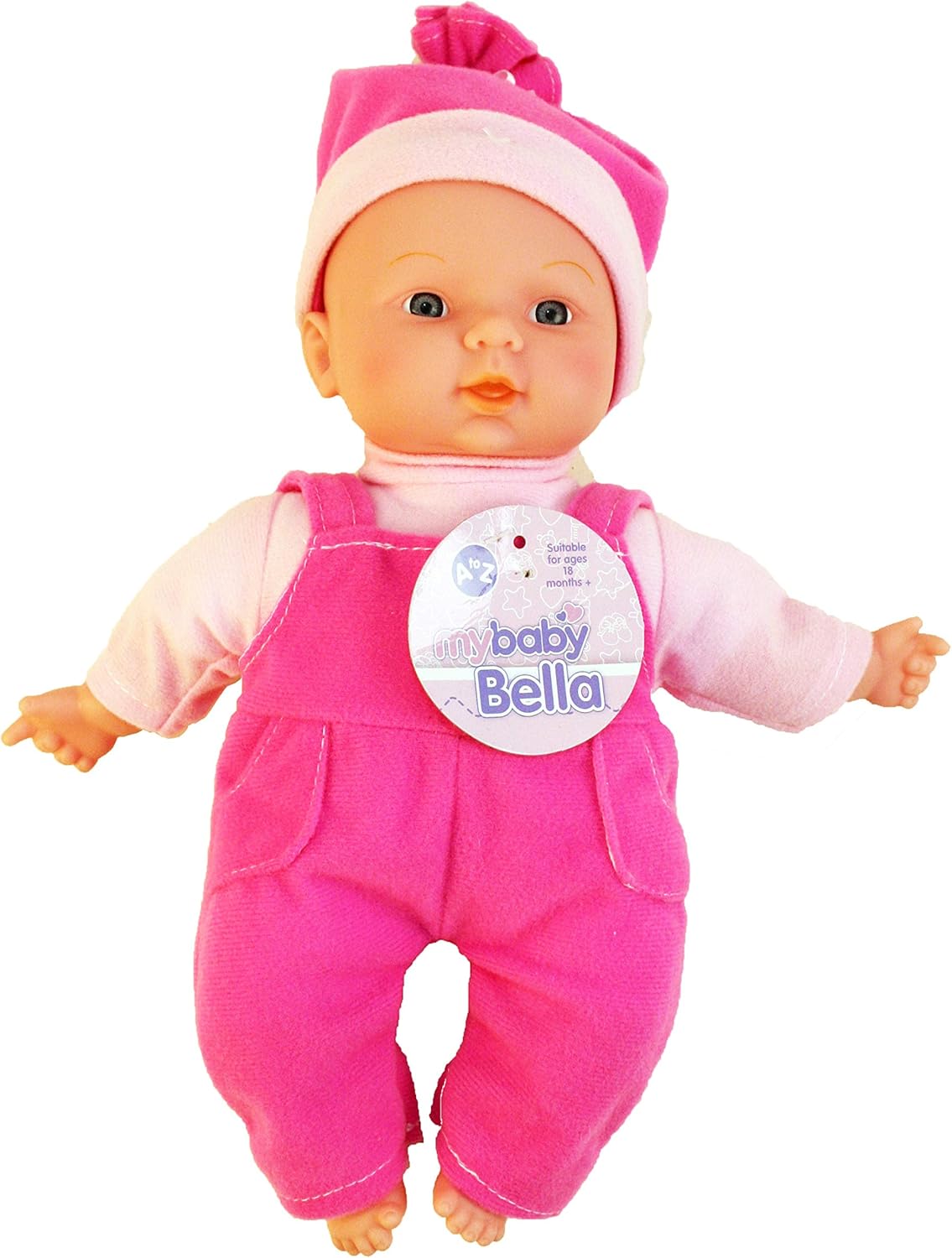 A to Z My Baby Bella Doll - 30cm Soft Fiber-Filled Toddler Doll for Ages 18 Months+ 3