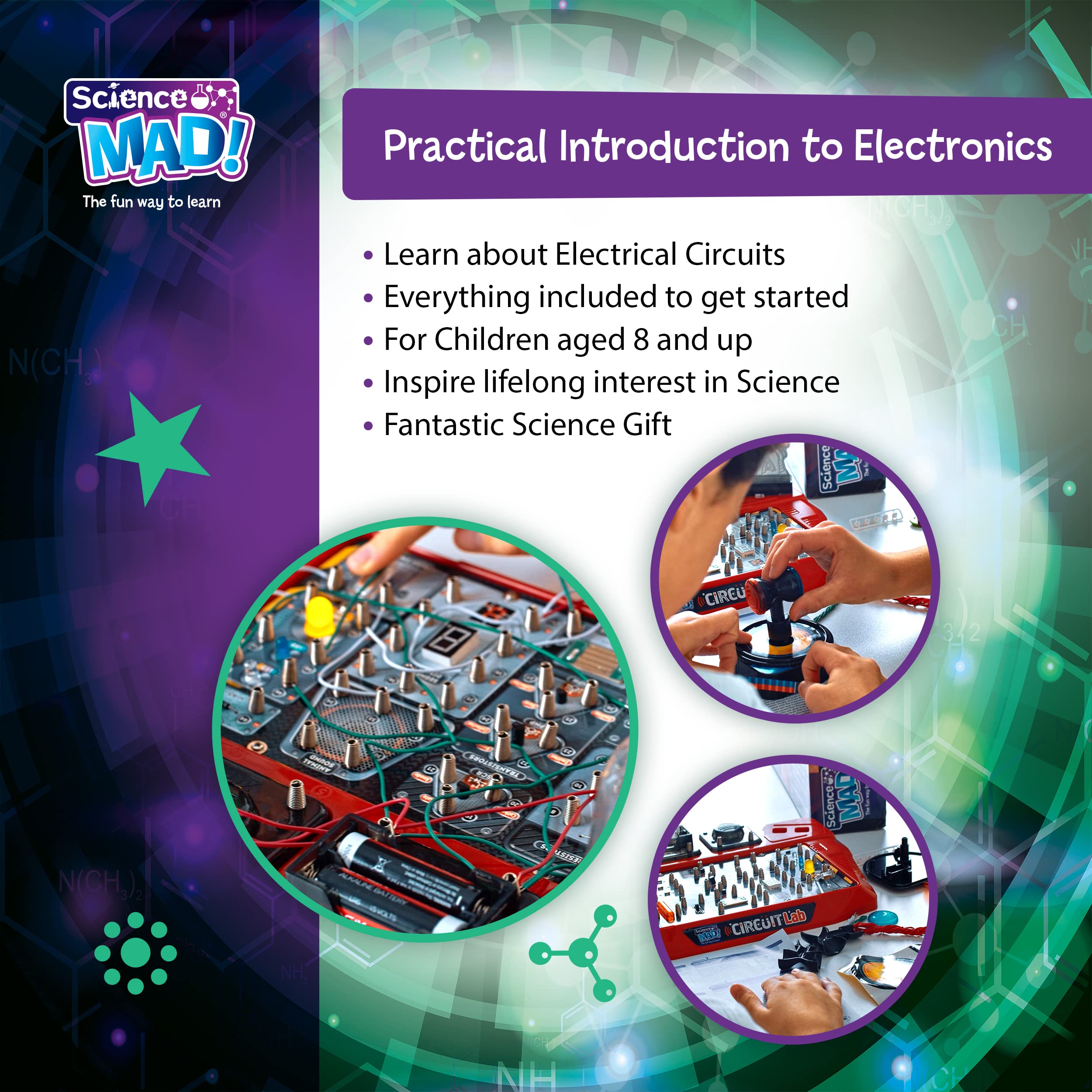 Science Mad Circuit Lab for Kids - 50 Experiments STEM Electronics Kit for Ages 8+ 7
