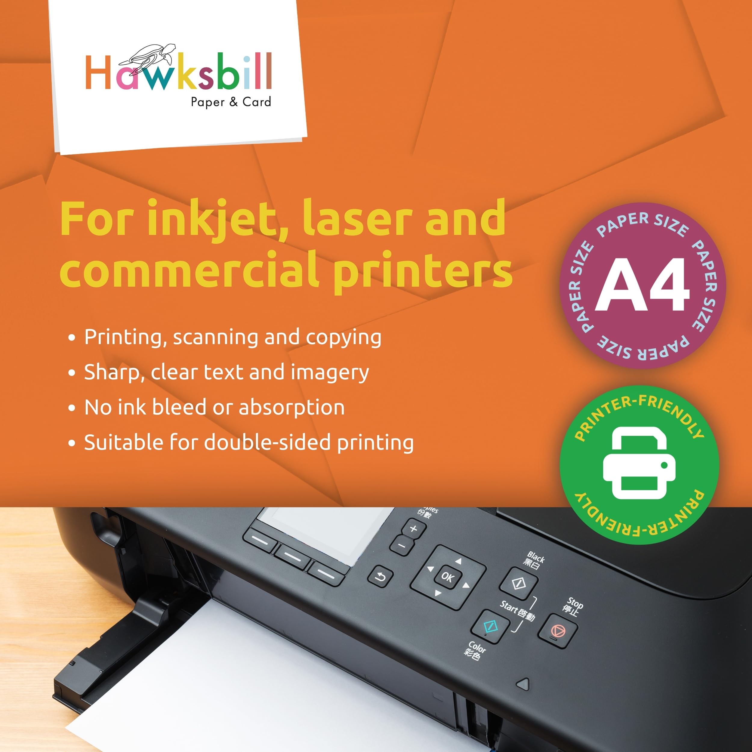 Hawksbill Pale Yellow Copy Paper - 80 GSM A4 | 100 Sheets | Dyslexia-Friendly 4